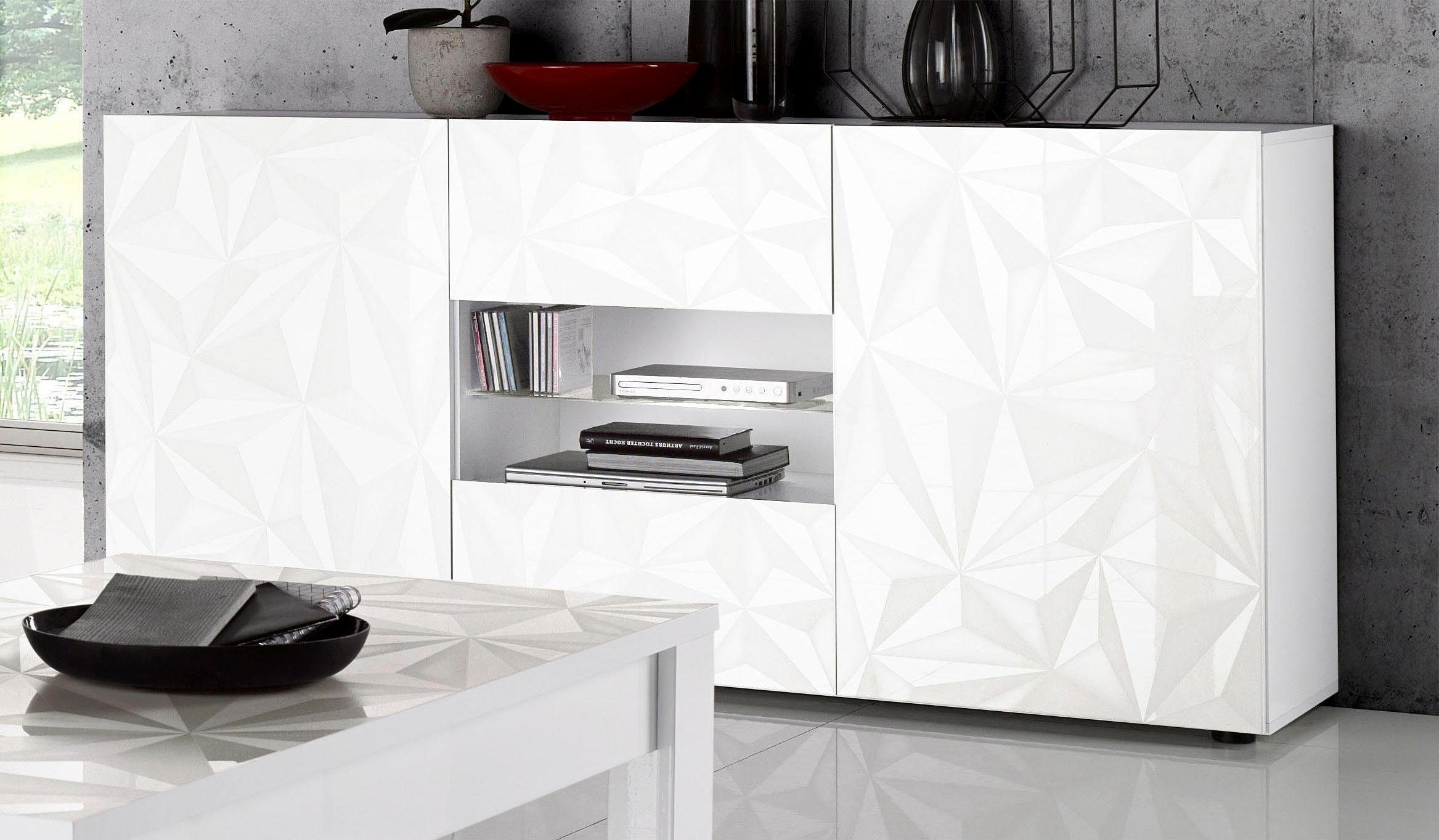 INOSIGN Dressoir Prisma Breedte 181 cm, 2-deurs dressoirs wit