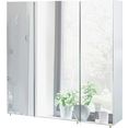 schildmeyer spiegelkast basic breedte 70 cm, 3-deurs, glasplateaus, made in germany wit