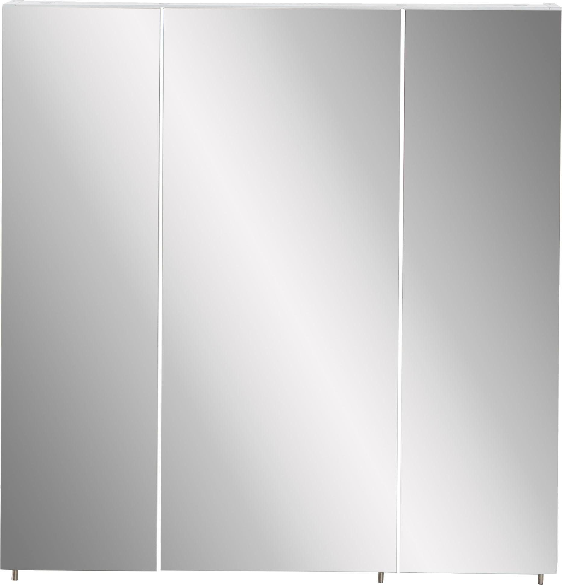 Schildmeyer Spiegelkast Basic Breedte 70 cm, 3-deurs, glasplateaus, Made in Germany