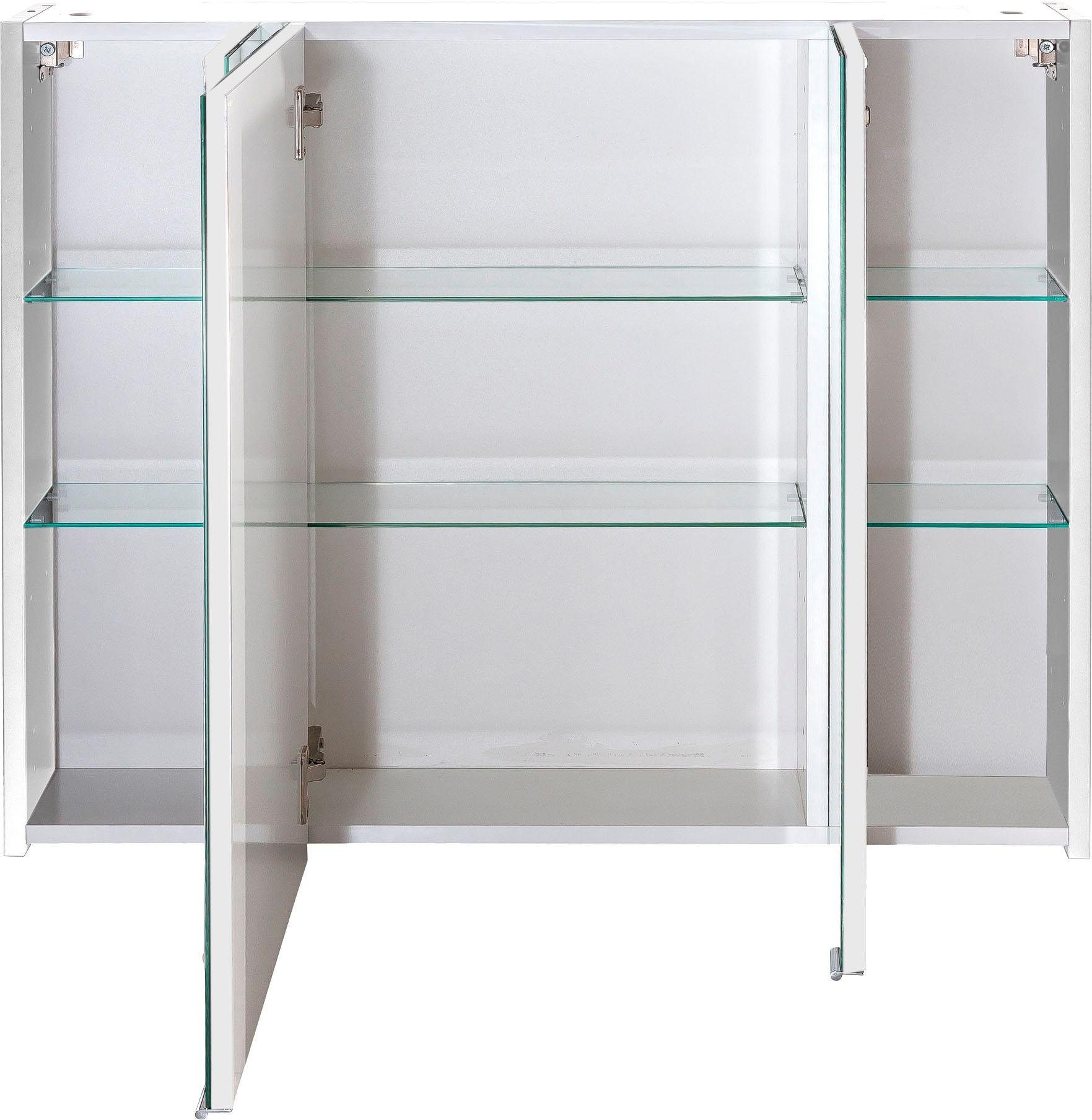 Schildmeyer Spiegelkast Basic Breedte 100 cm, 3-deurs, glasplateaus, Made in Germany