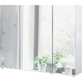 schildmeyer spiegelkast basic breedte 100 cm, 3-deurs, glasplateaus, made in germany wit