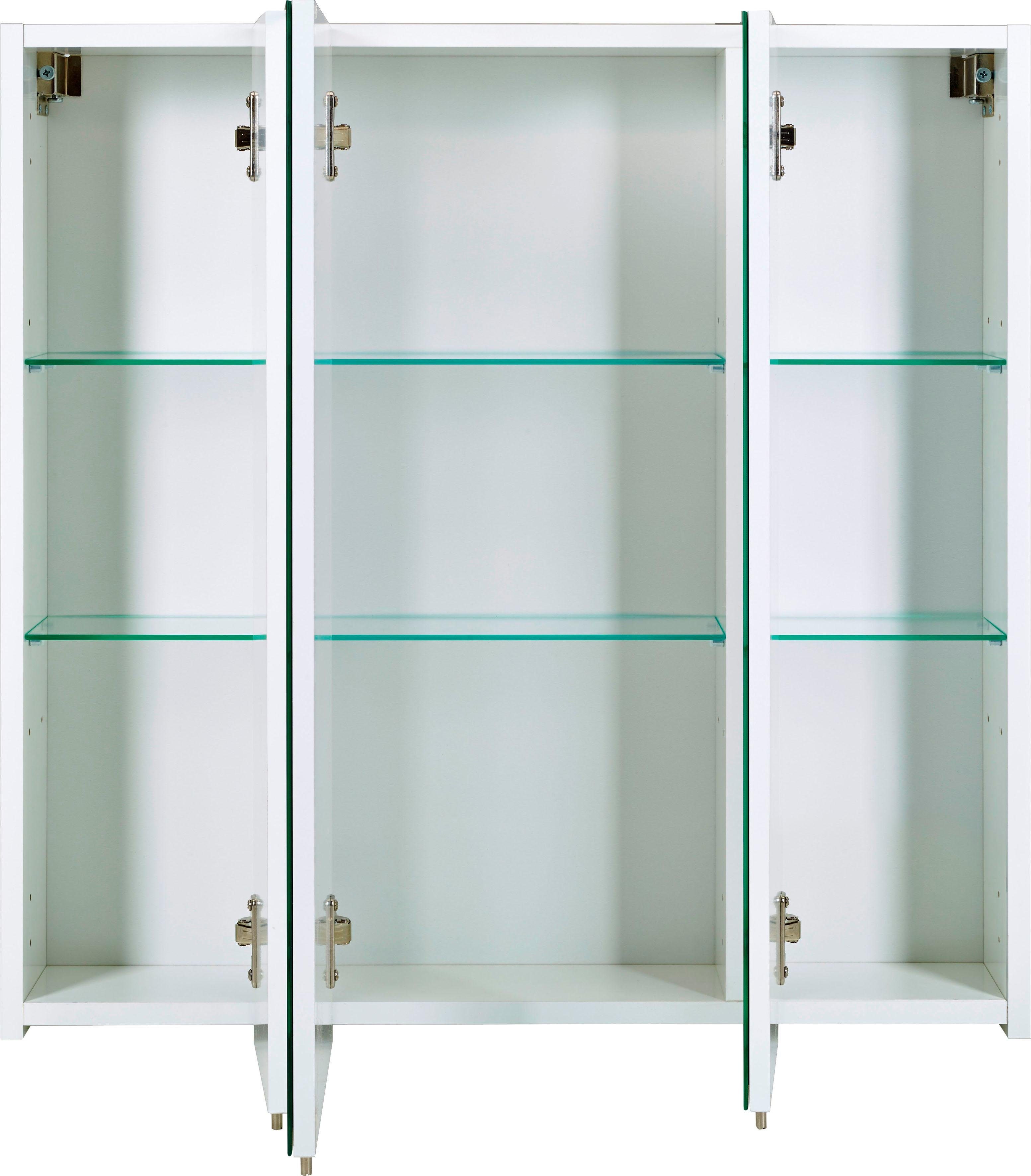 Schildmeyer Spiegelkast Basic Breedte 70 cm, 3-deurs, glasplateaus, Made in Germany
