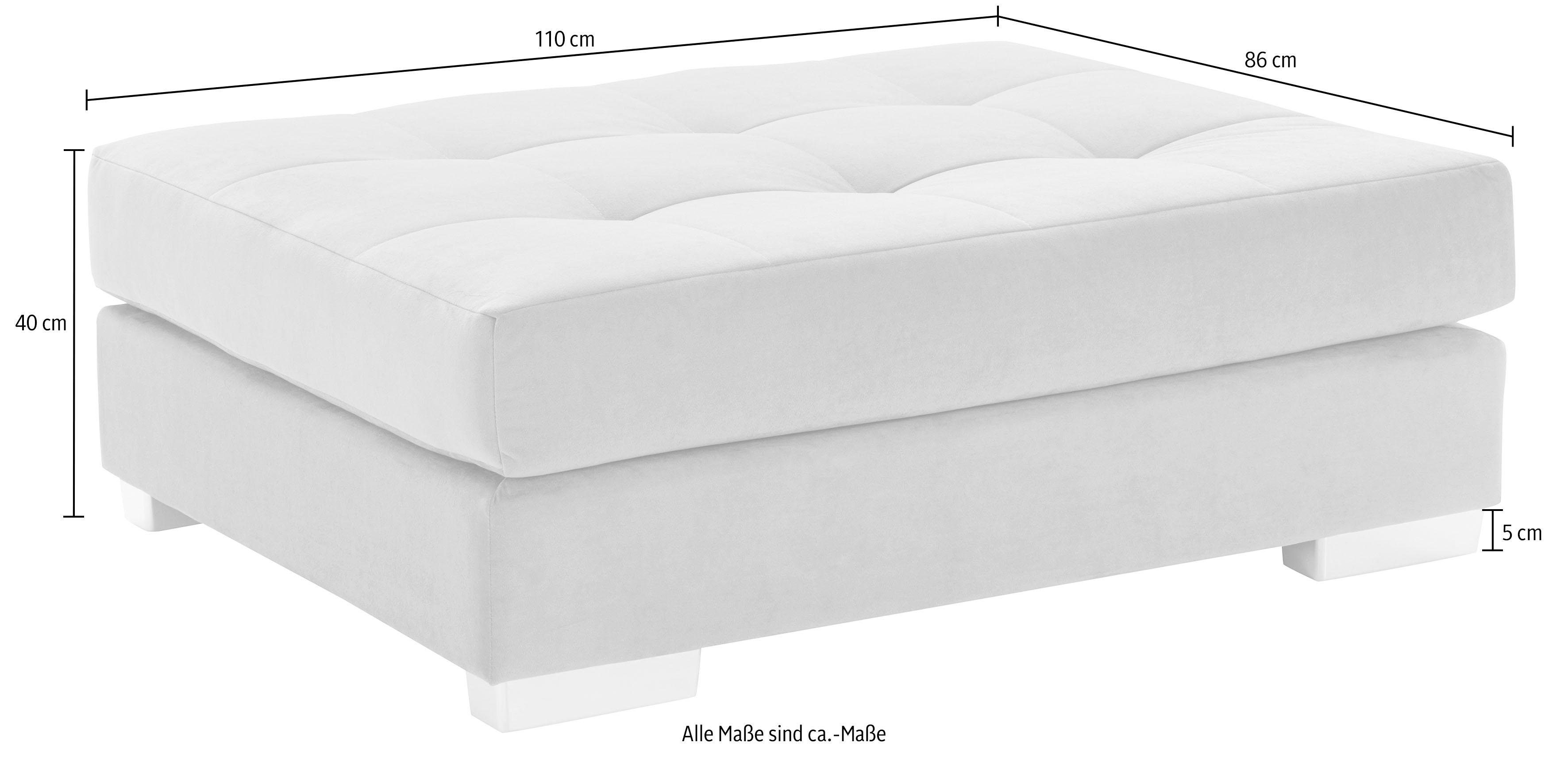 INOSIGN Hocker Vale met binnenvering en stiksels op de zitting