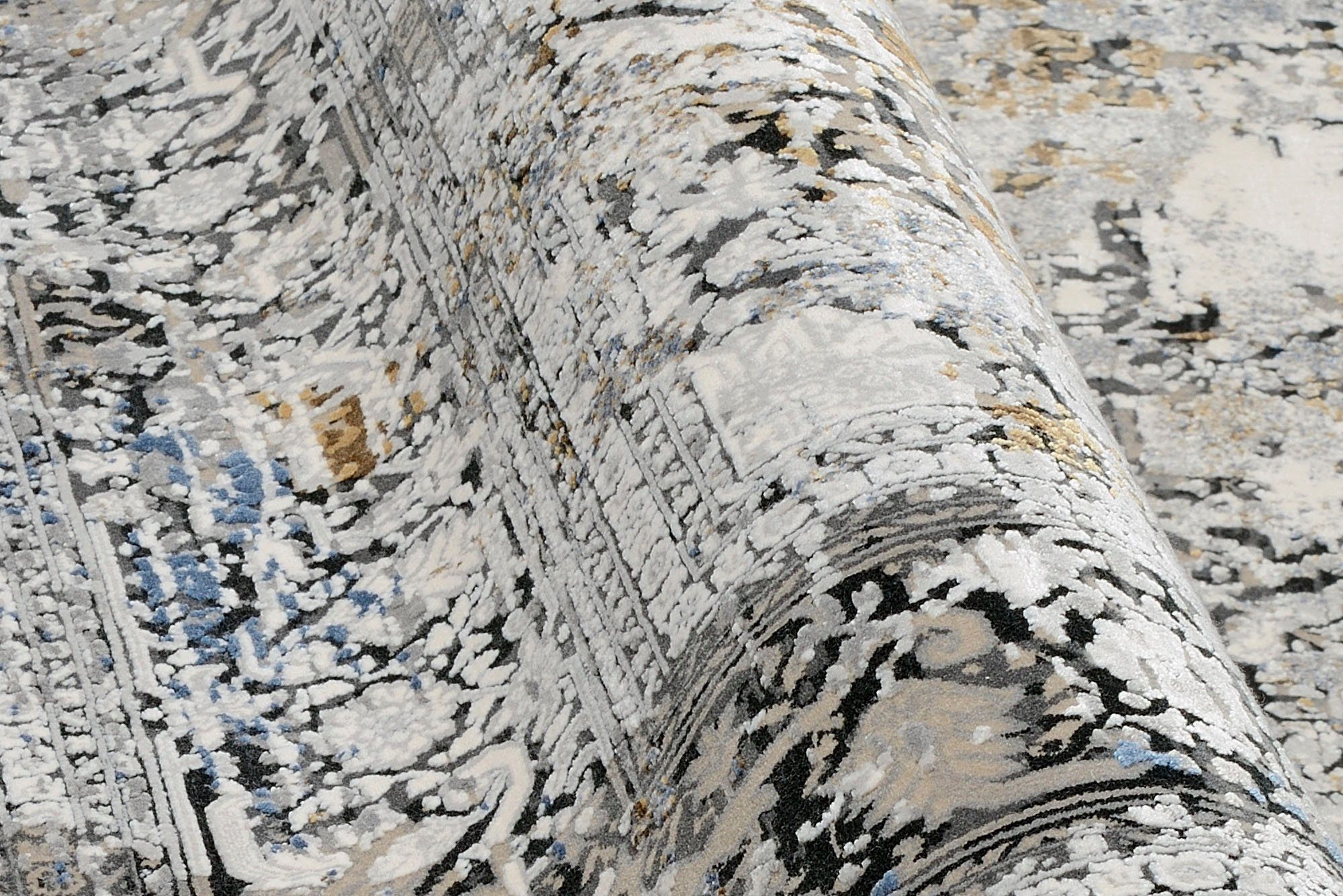OCI DIE TEPPICHMARKE Vloerkleed IMPRESSION CASSINA Vintage, fijne franjes, lichte glans door viscose, woonkamer