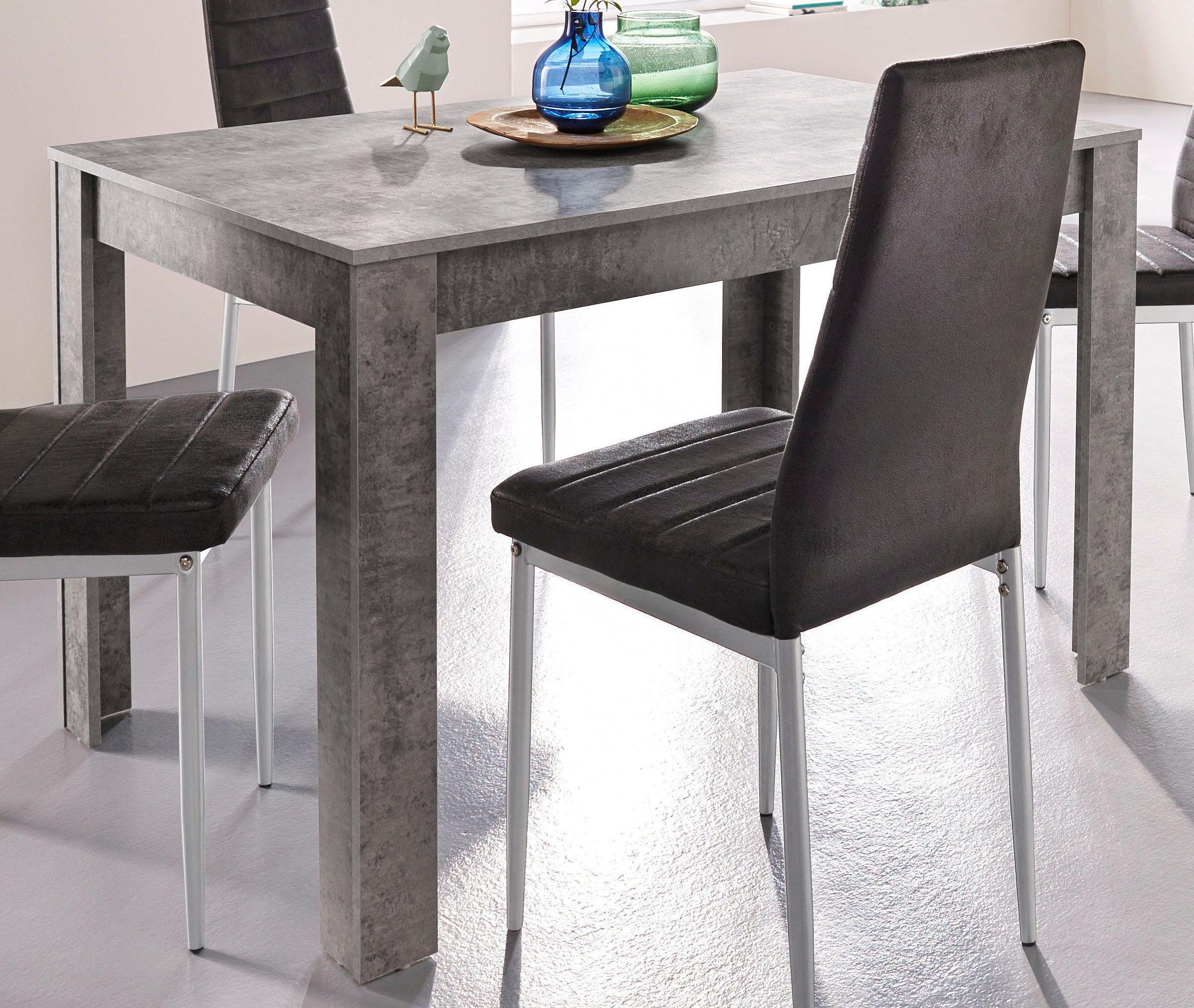 INOSIGN Eettafel Meigh, TOPSELLER! Breedte 120 cm, verschillende maten en kleurvarianten eettafels grijs