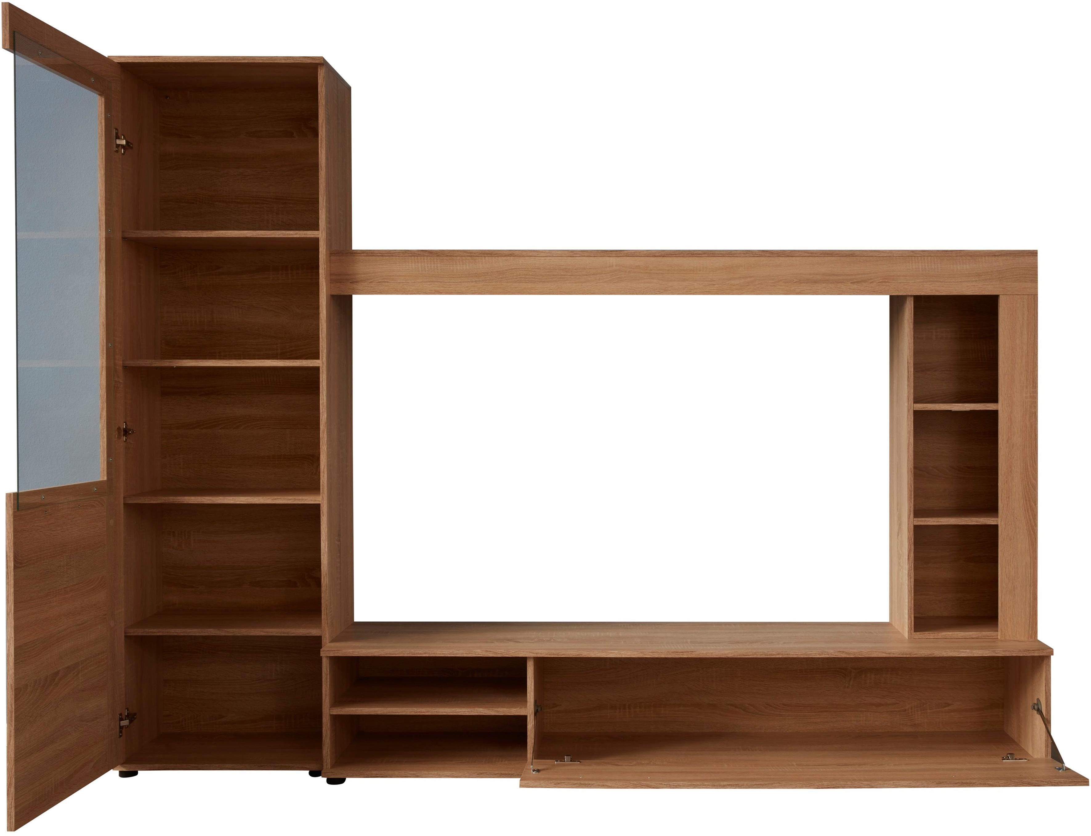INOSIGN Wandmeubel LAHOLM Wandmeubel voor tv tot 65 inch - Afmetingen (B/D/H) 240/41/185 cm (set, 4-delig)