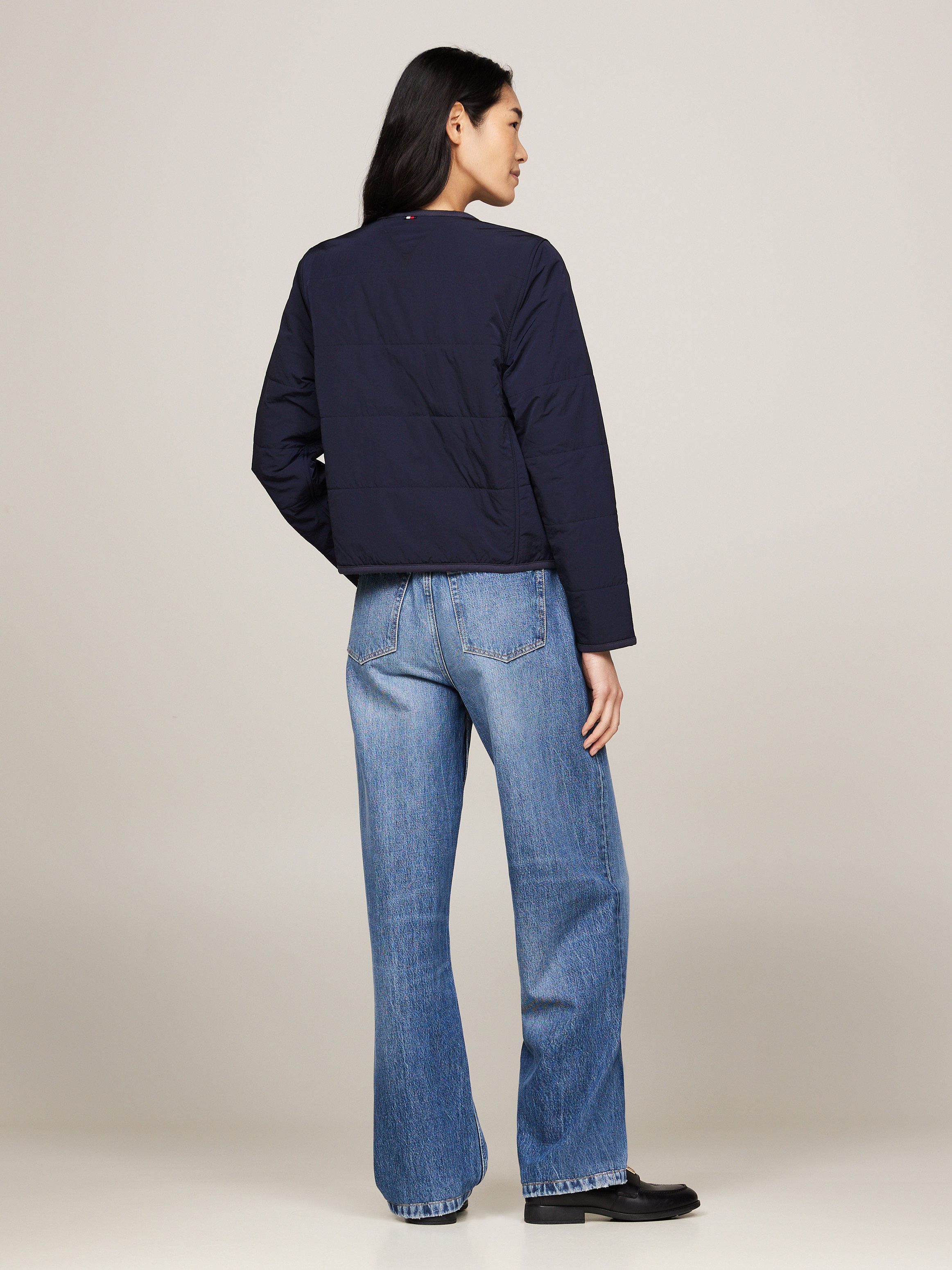 Tommy Hilfiger Gewatteerde jas JERSEY LINED JACKET met tommy jeans-merklabel