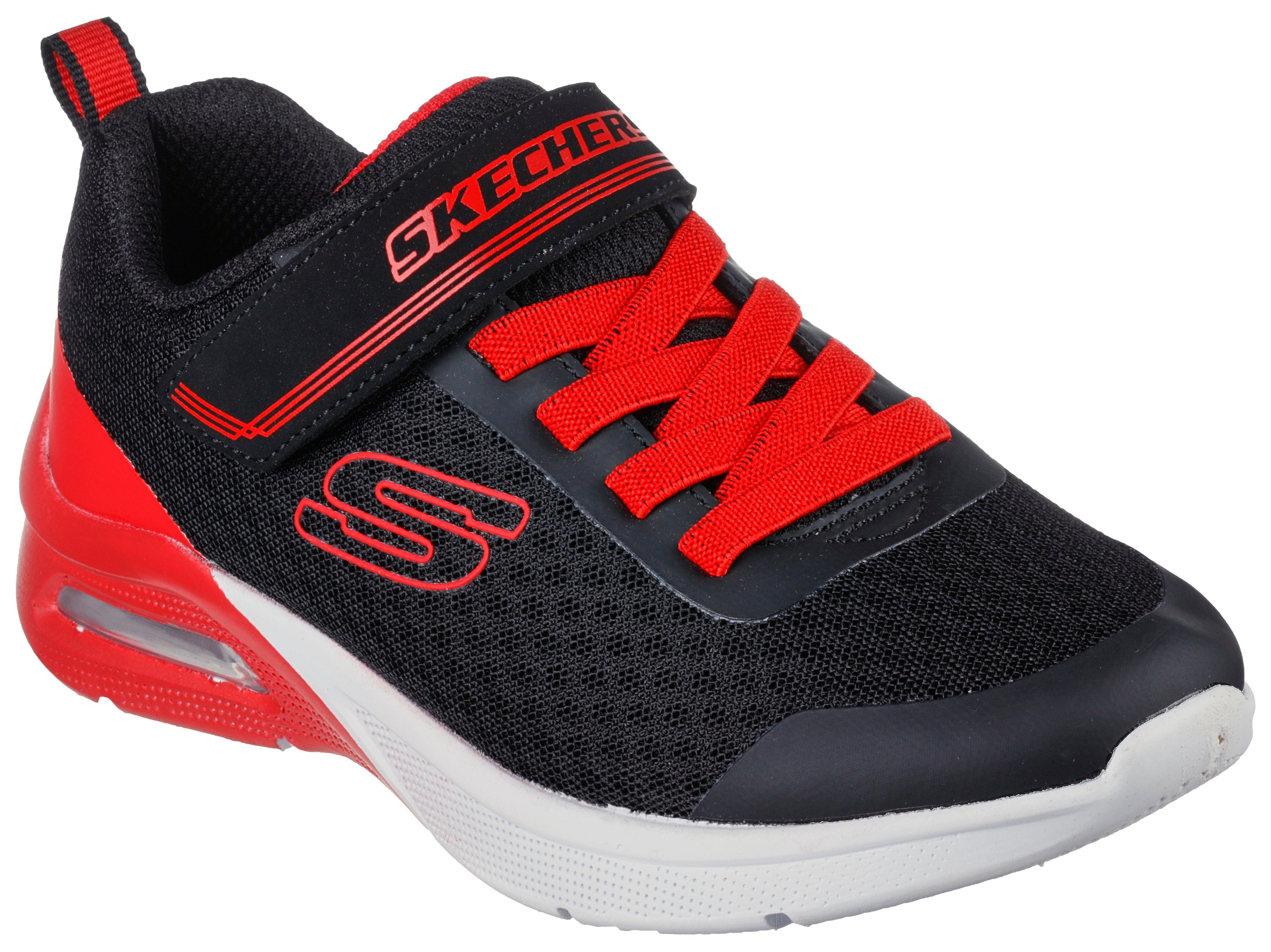 Skechers Skechers microspec max sneakers zwart-rood kinderen kinderen