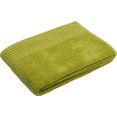 goezze handdoeken hanna met gestructureerde rand (2 stuks) groen