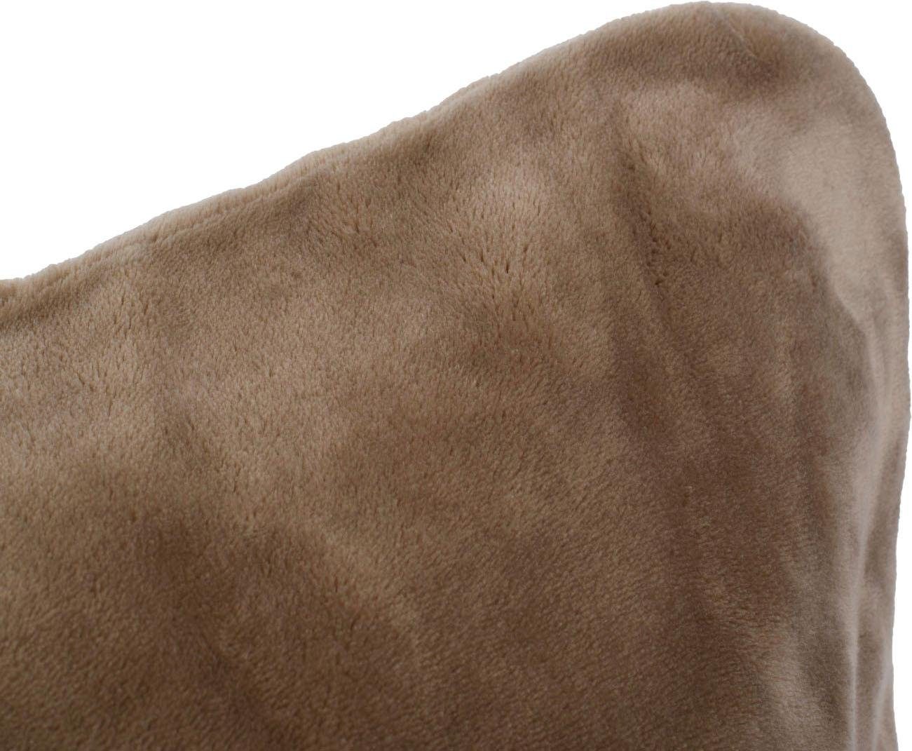 Gözze Sierkussen Premium Cashmere-Feeling kussen passend bij de premium deken met kasjmiertouch, kussenovertrek met vulling (1 stuk)