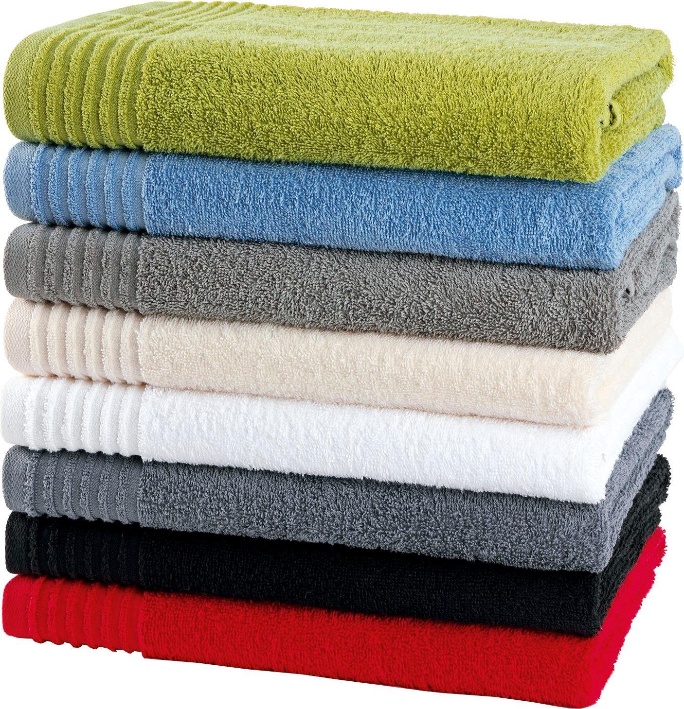 Gözze Handdoeken Hanna als set, moderne unikleuren, met gestructureerd randdessin (2 stuks)