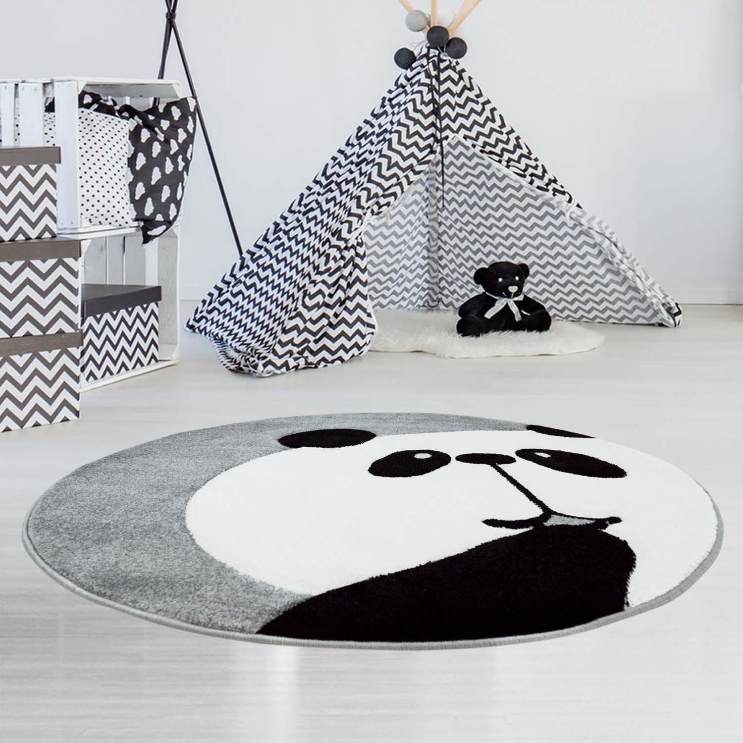 Carpet City Kindervloerkleed Bueno Kids 1389 Speelkleed, pandabeer, 3D-effect, zachte pool, gemakkelijk in onderhoud