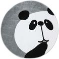 carpet city vloerkleed voor de kinderkamer bueno kids 1389 panda beer in pastelkleuren grijs