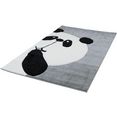 carpet city vloerkleed voor de kinderkamer bueno kids 1389 panda beer in pastelkleuren grijs