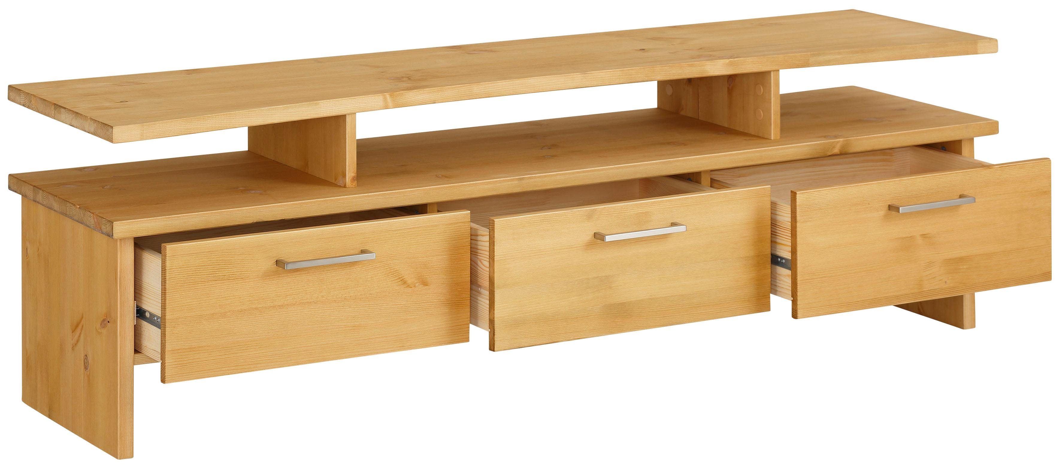 Home affaire Tv-meubel Ixo Breedte 148 cm, met 3 lades, van massief grenen, FSC®