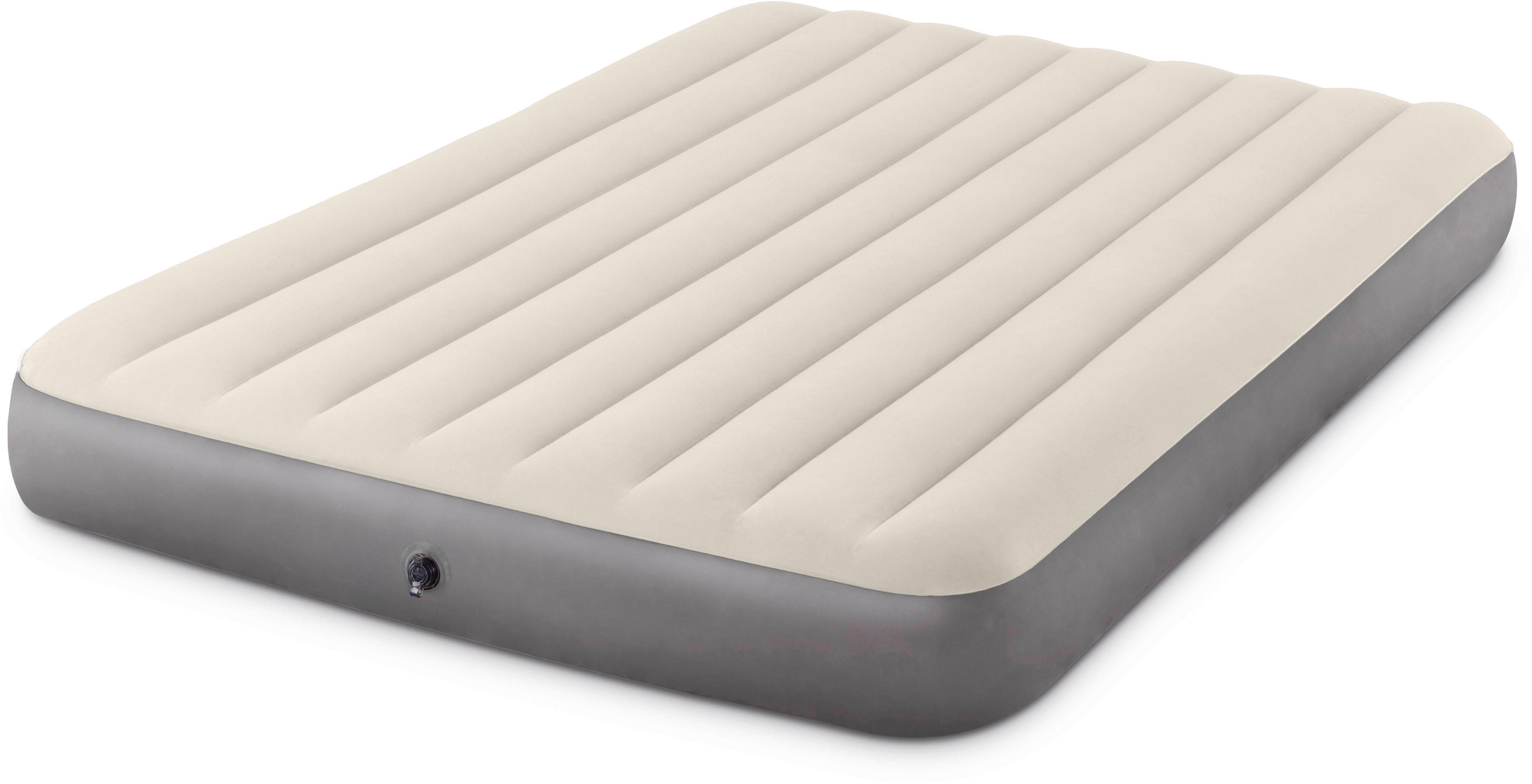 intex luchtbed deluxe single high airbed grijs