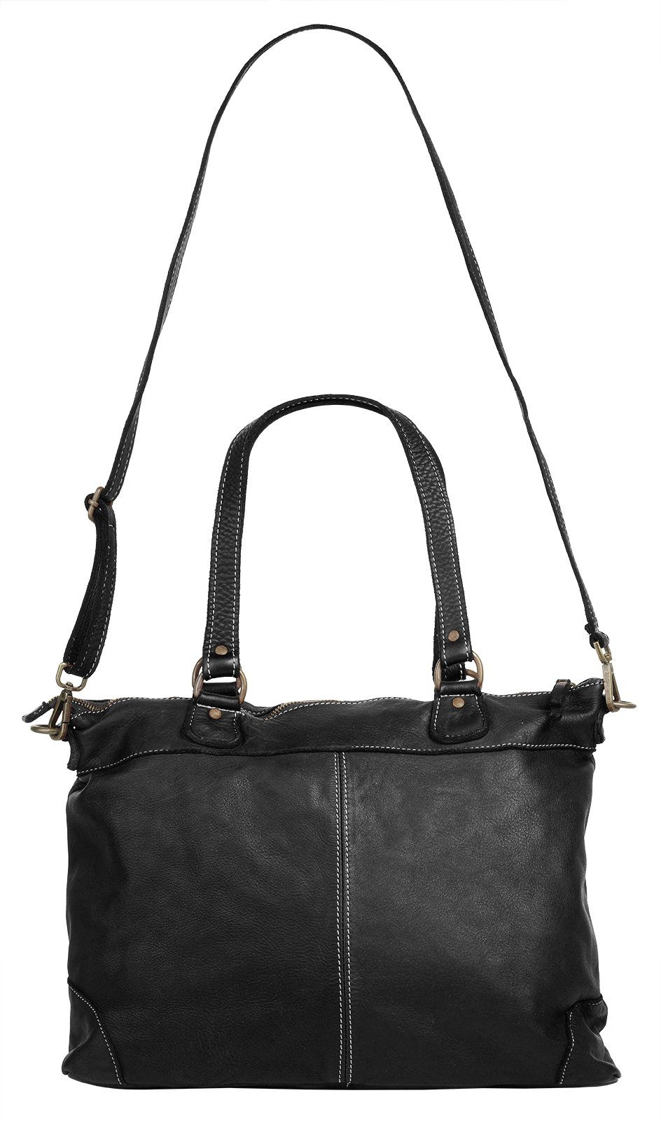 Cluty Shopper echt leer, made in italy