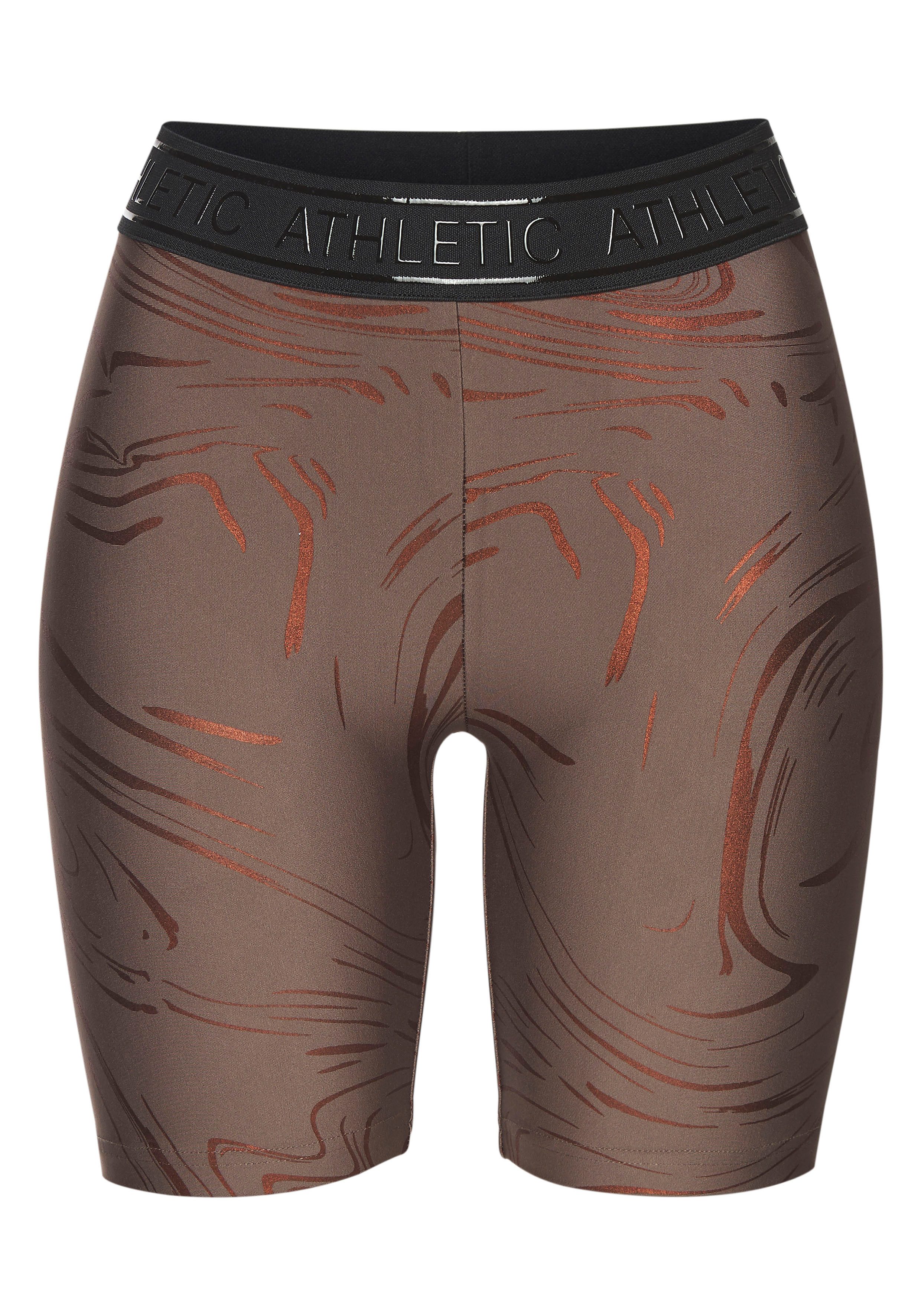 active by Lascana Functionele short FIETSBROEKJE met glanzende 3d-opdruk in de taille