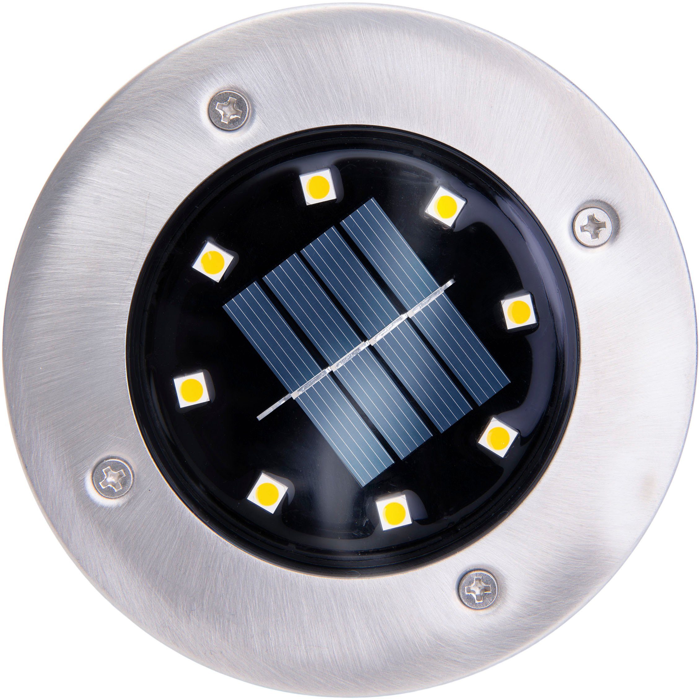 näve Led-tuinlamp Kian set van 3 led solar-plank-grondpen,elk incl. 8 leds, 4lm totaal 0,6w (3 stuks)