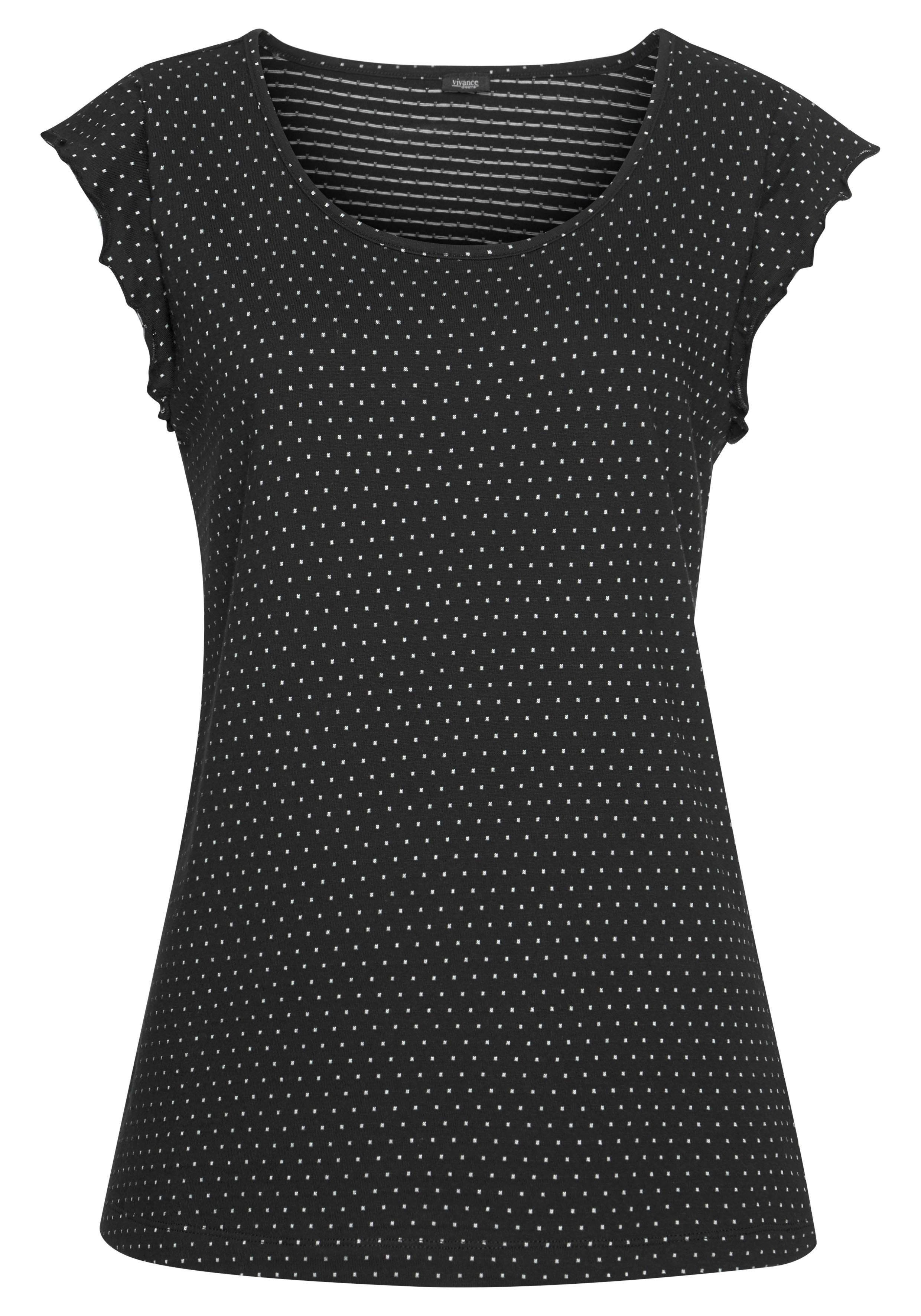 Vivance Dreams Shortama met stippen- en streepdessin (2-delig, 1 stuk)
