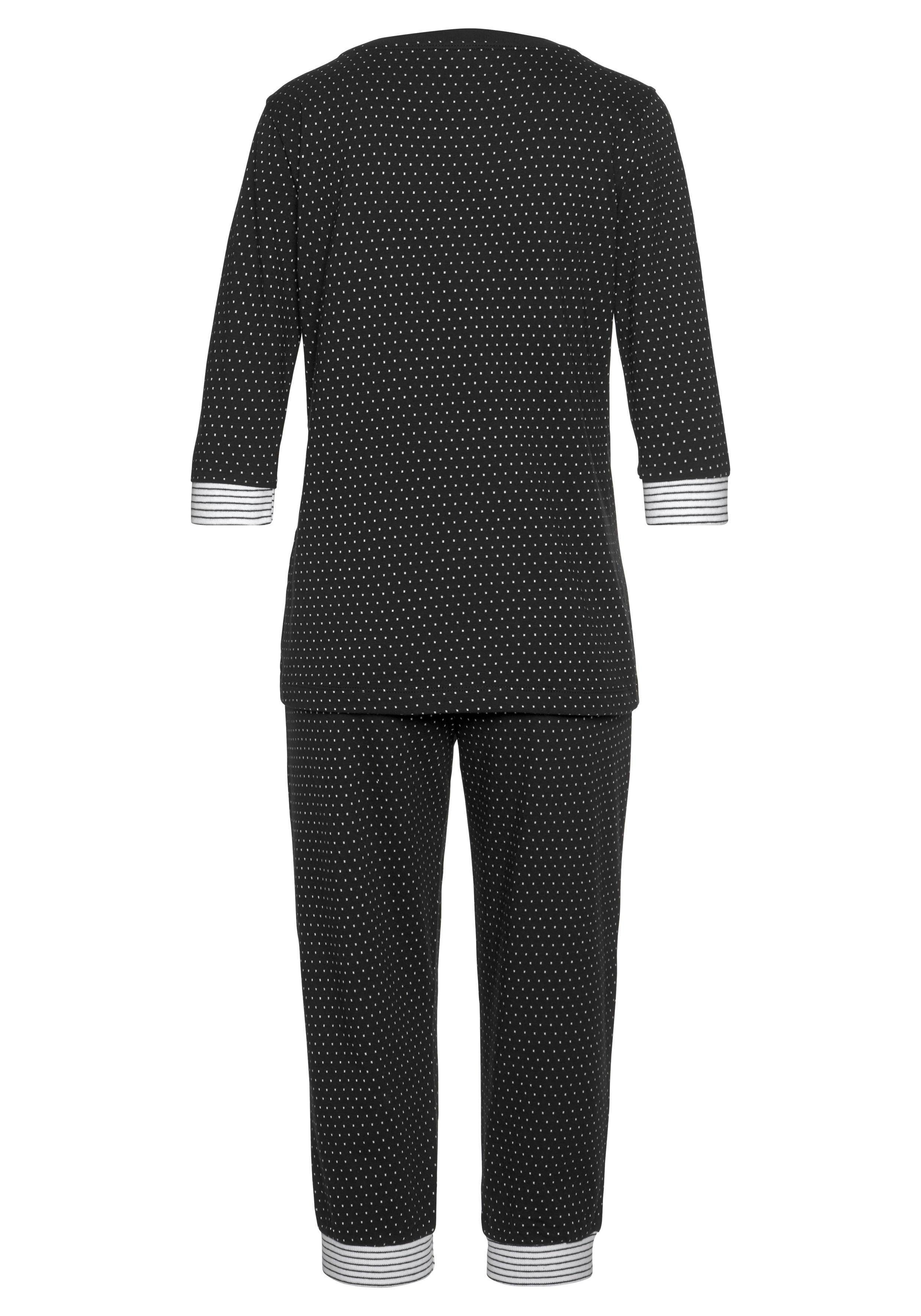 Vivance Dreams Capripyjama met stippen- en streepdessin (2-delig, 1 stuk)