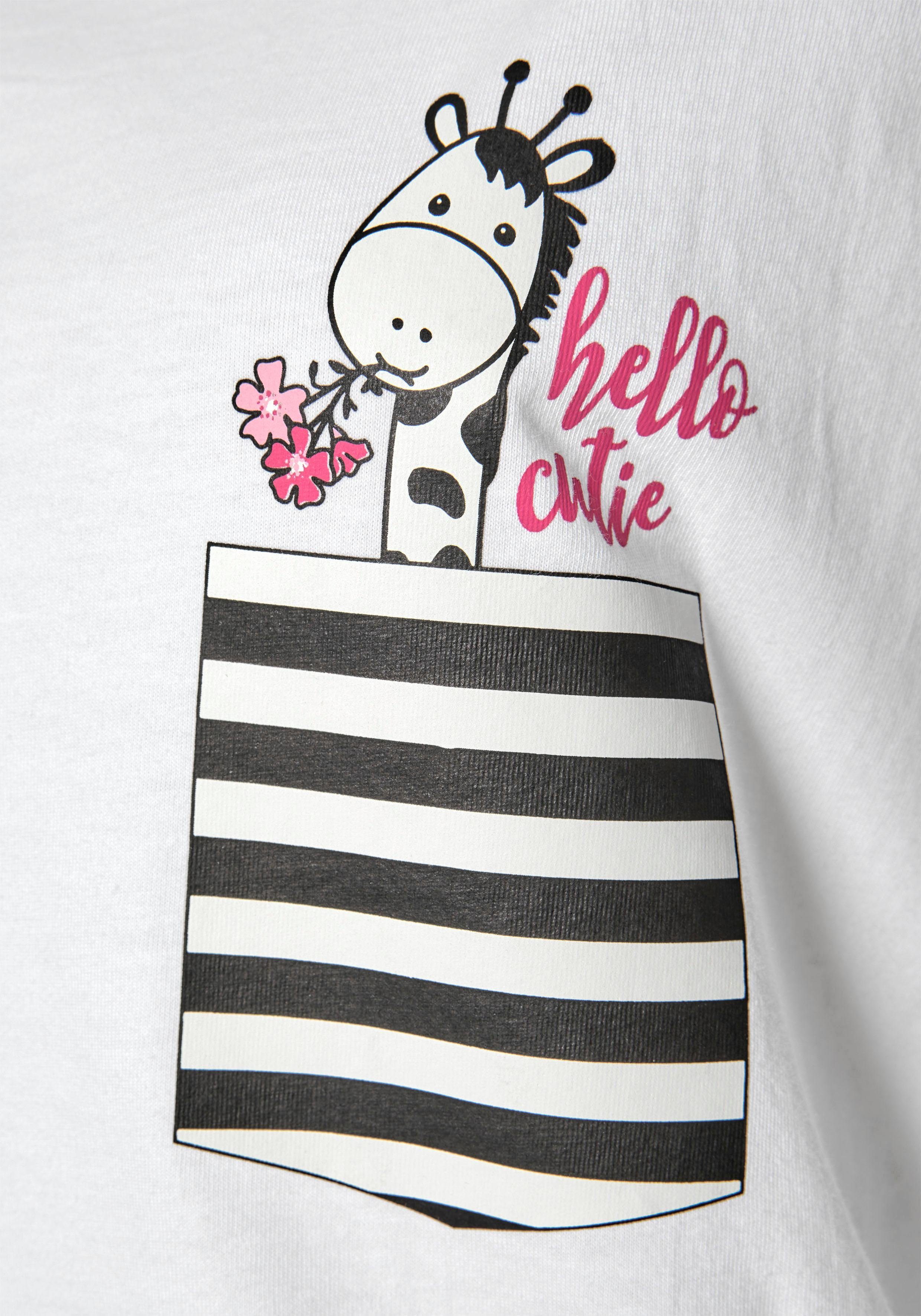 Vivance Dreams Pyjama met speels animal-dessin (4-delig, Set van 2)