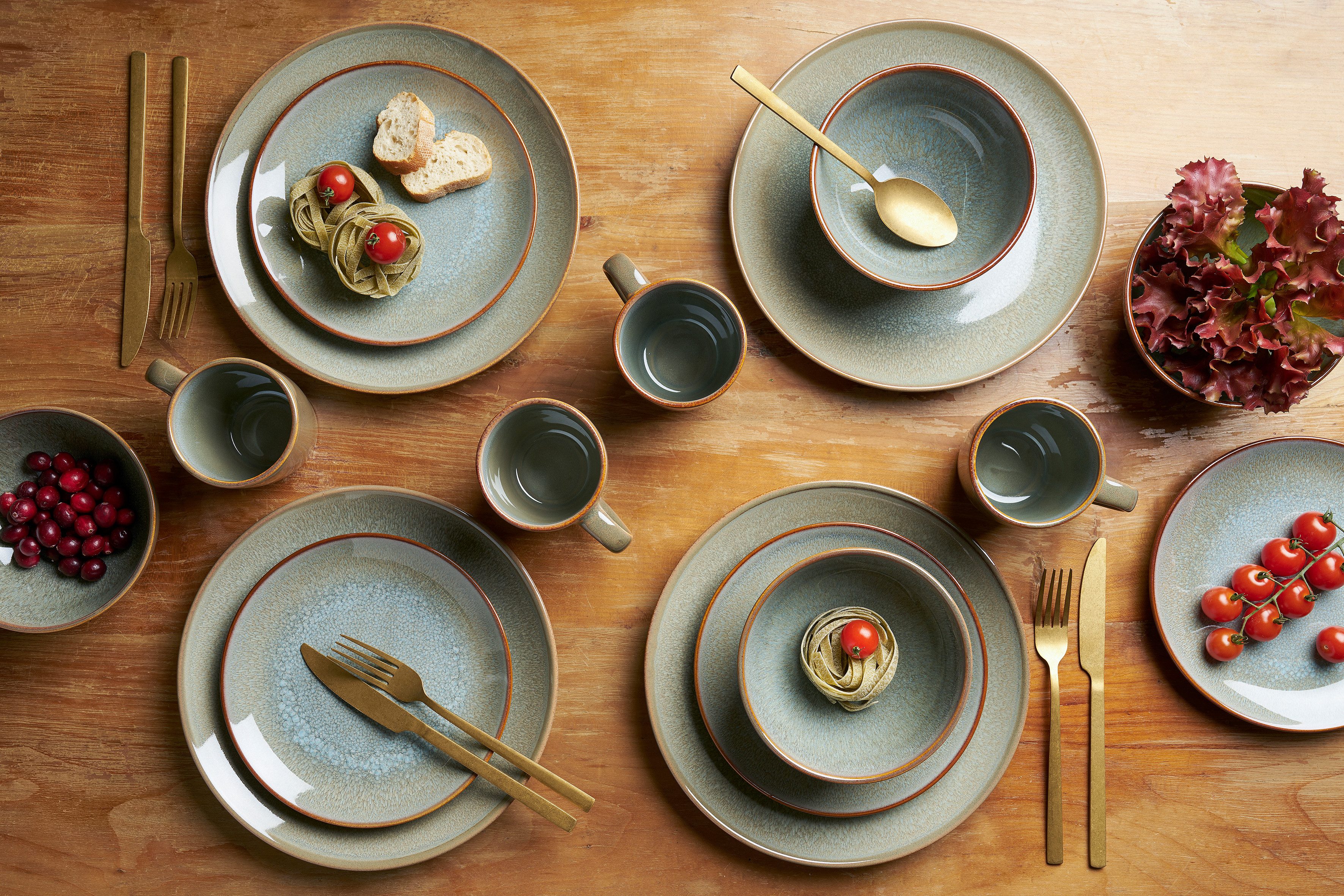 van Well Combi-servies Servies-set Olbia Lago, 16-delig (set, 16-delig)