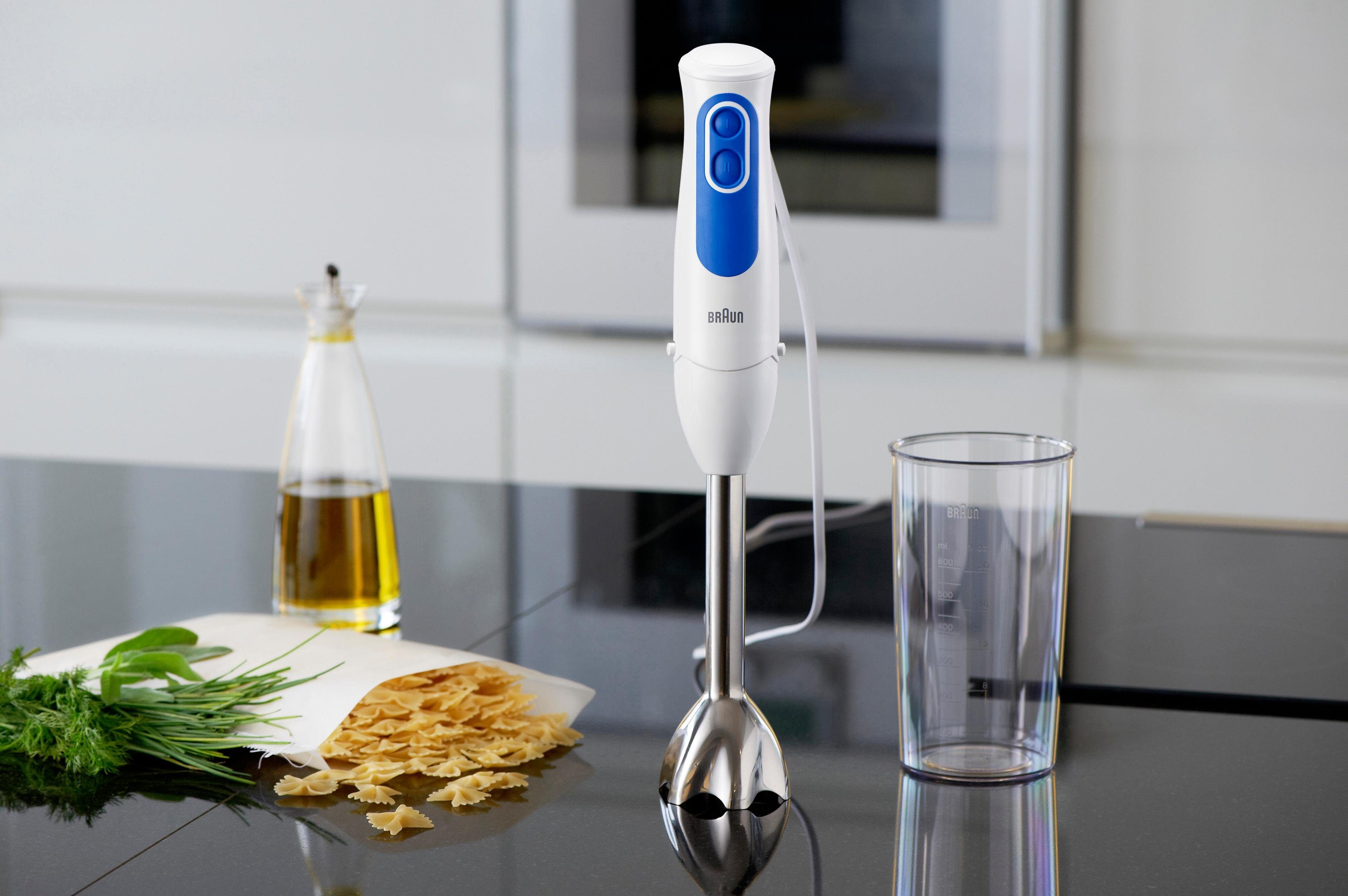 Braun Staafmixer MQ 3005 Cream MultiQuick 3 met garde en 600 ml mengbeker