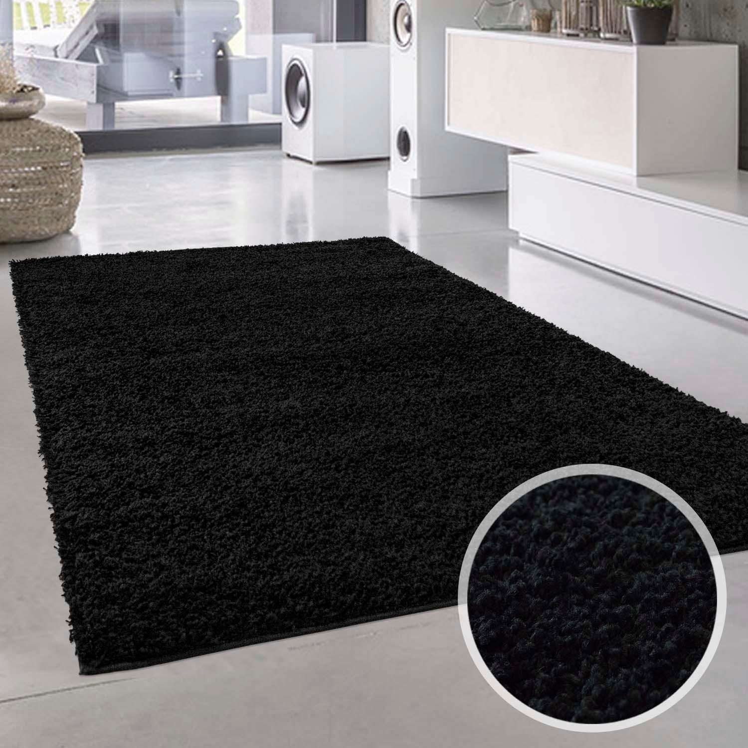 Carpet City Hoogpolig vloerkleed Shaggy Uni 500