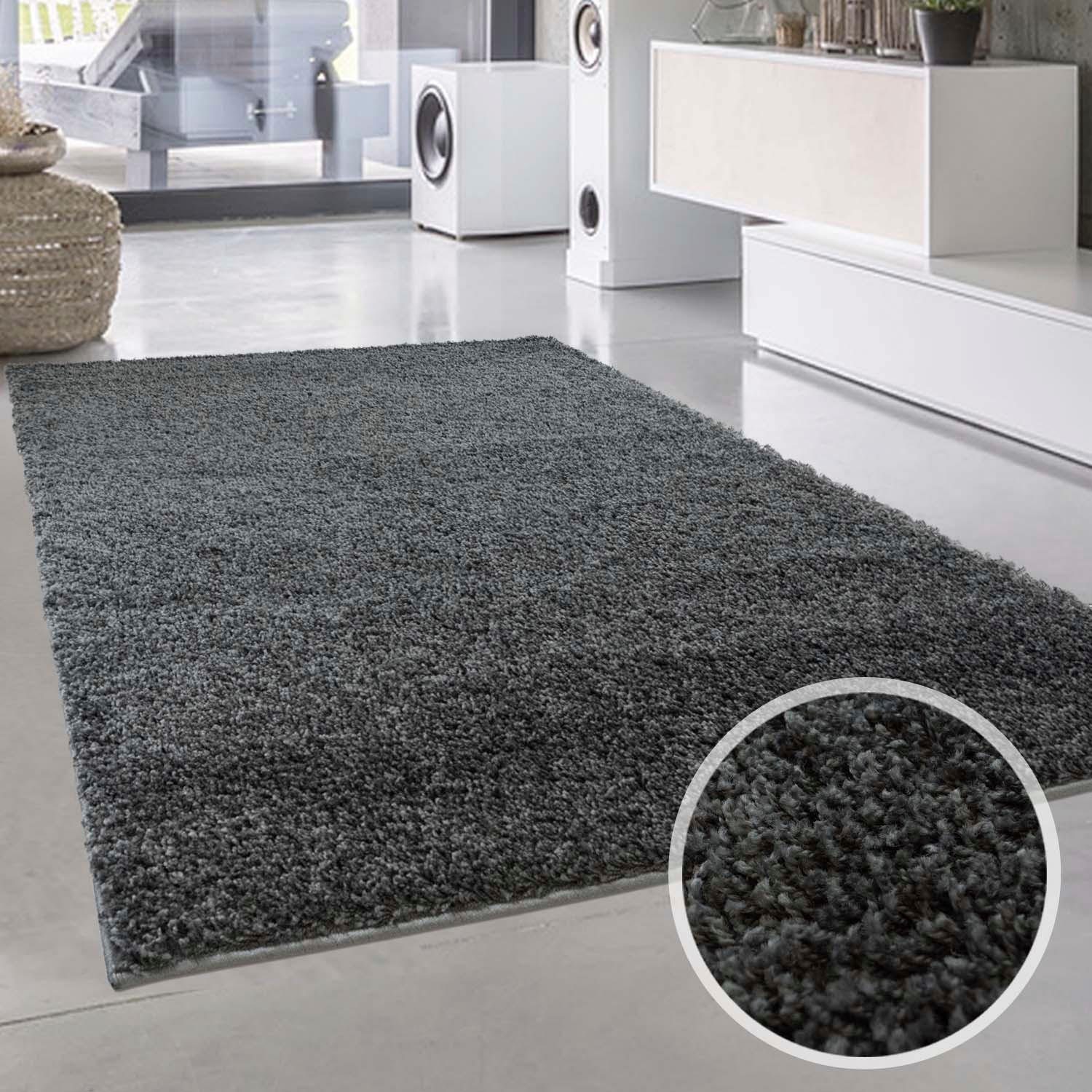 Carpet City Hoogpolig vloerkleed Shaggy Uni 500