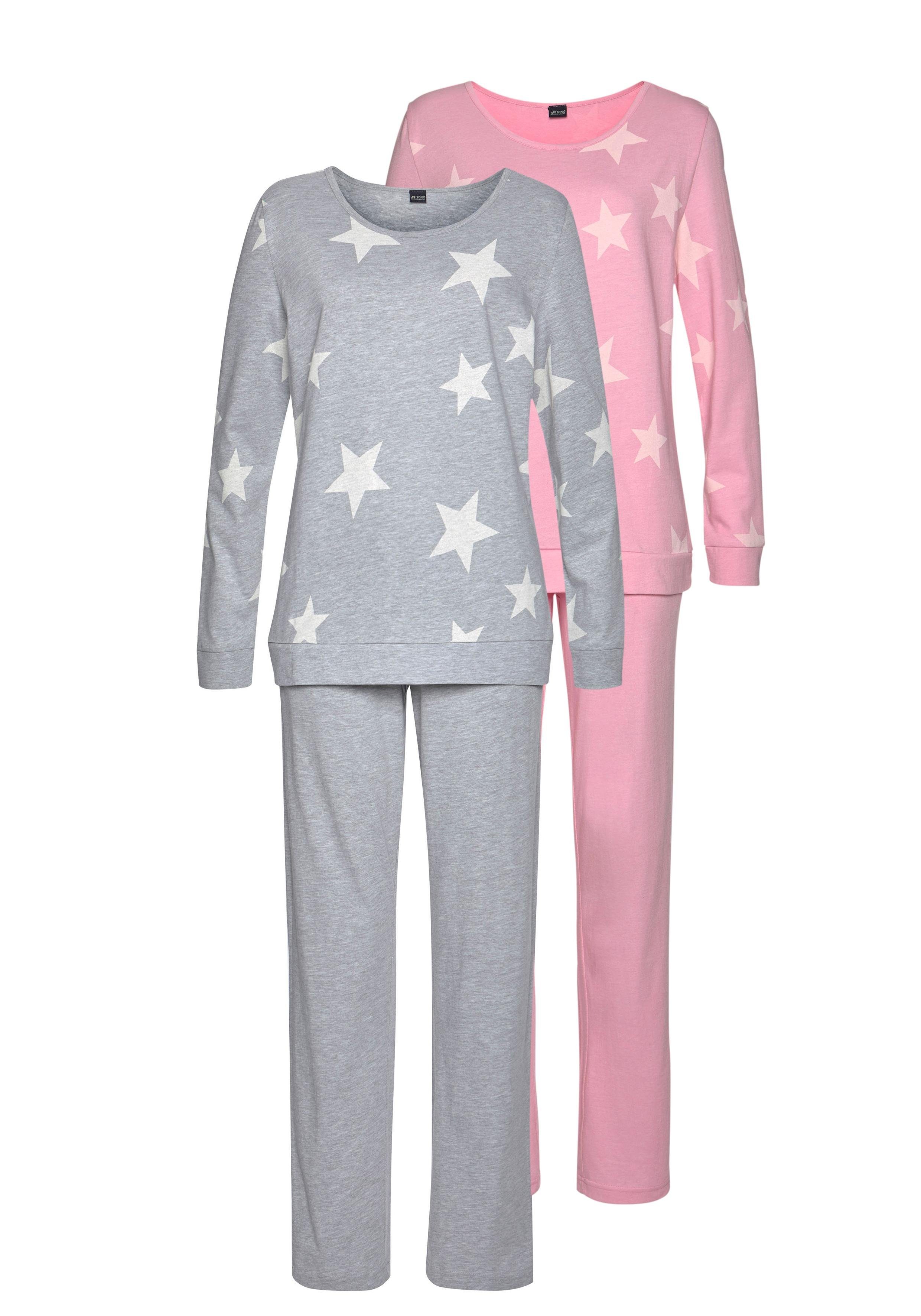 Arizona Pyjama in gemêleerde look (4-delig, Set van 2)