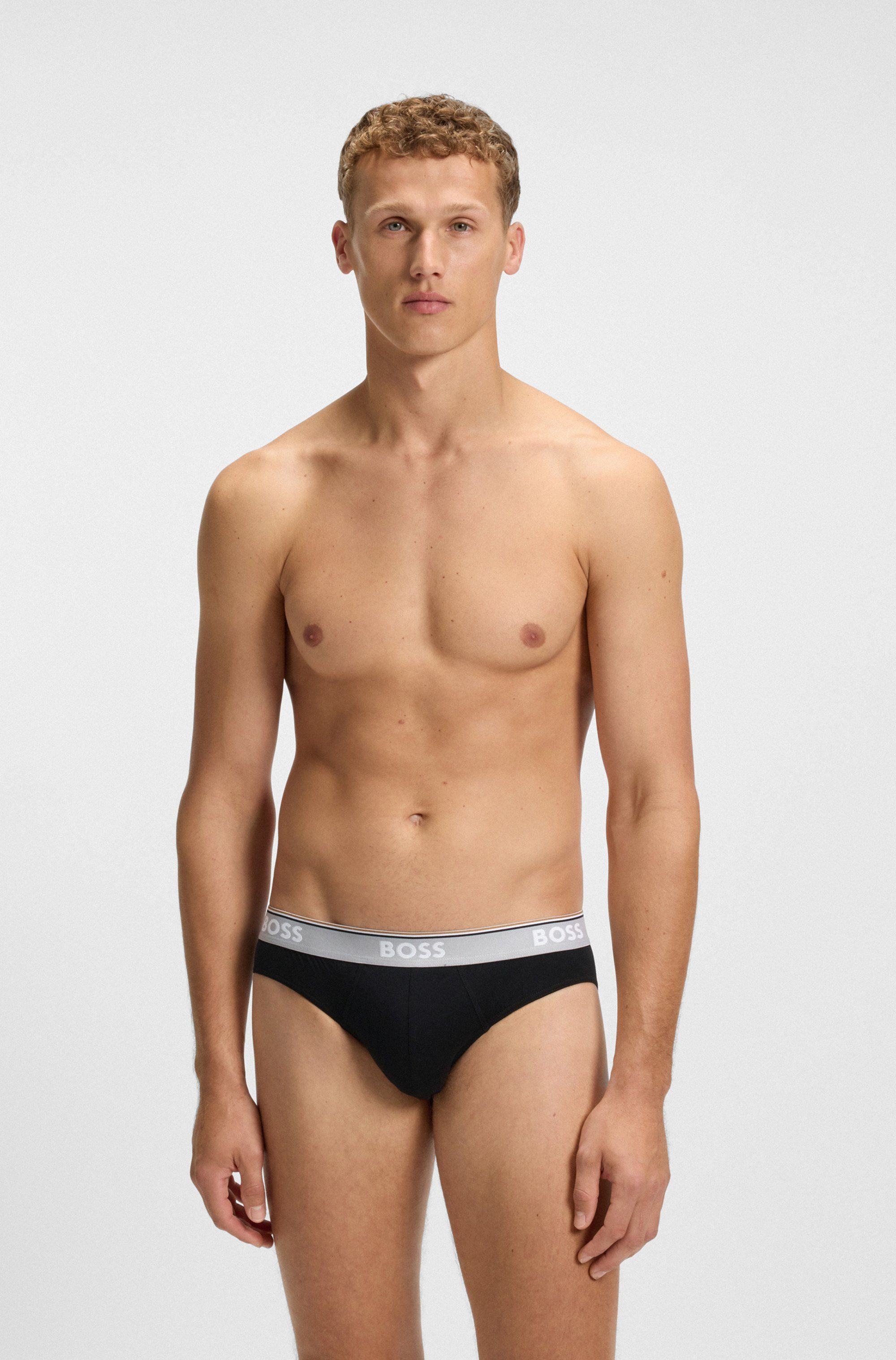 BOSS Slip Brief 3P Power met boss-opdruk (set, 3 stuks)