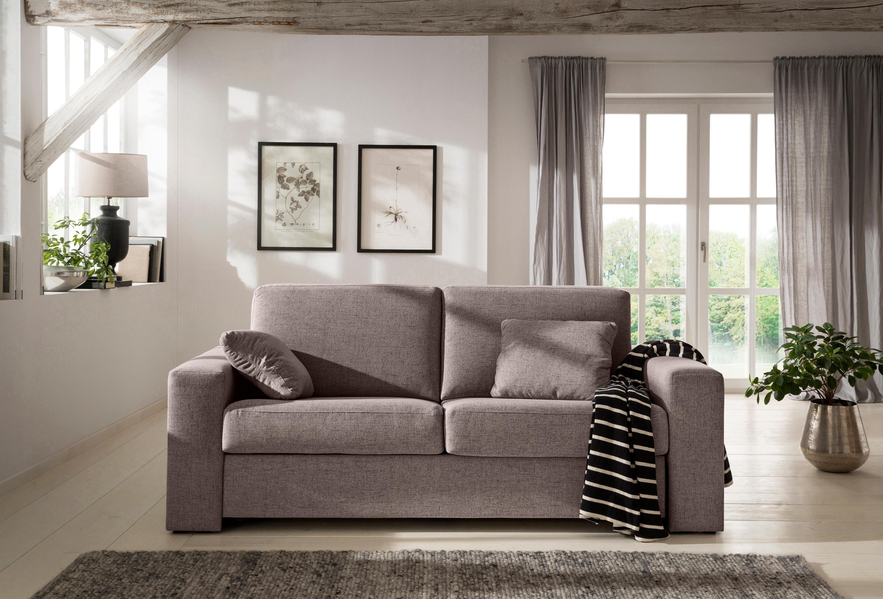 Home affaire Slaapbank Roma matras hoogte 14 cm Bedfunctie, met vering, lattenbodem, matras