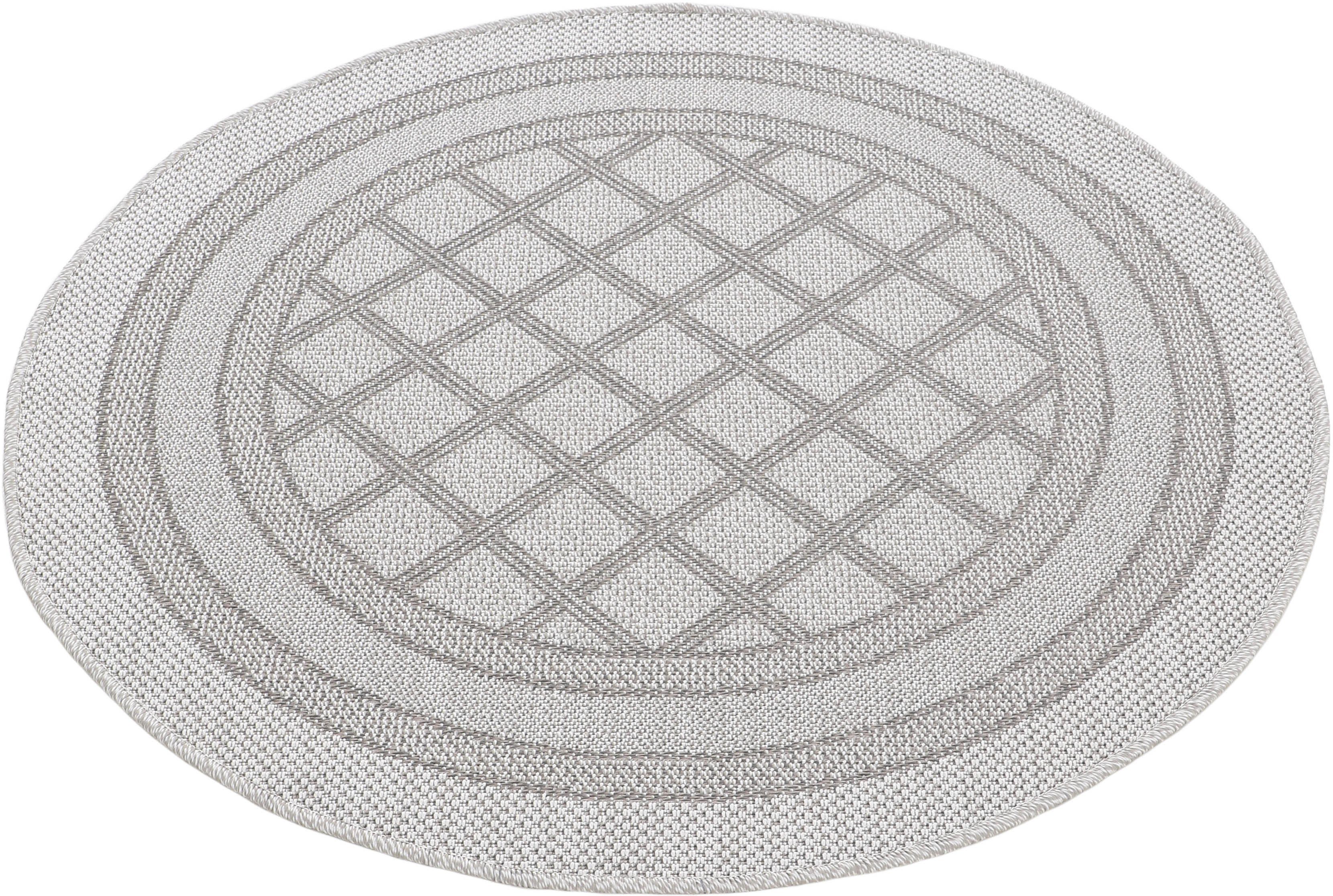 carpetfine Vloerkleed Boho 104 robust vlakweefsel, sisal look, uv-bestendig, buitenruimte