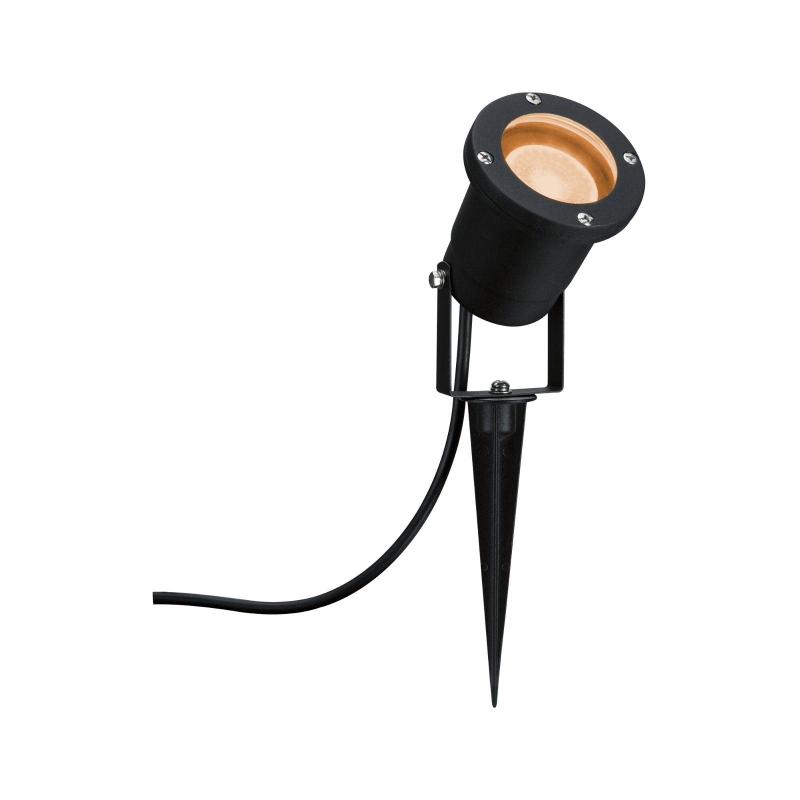 Paulmann Led-tuinlamp IP65 rond 92mm 2200K 4,3W 320lm 230V 38-38° Zwart Metaal (1 stuk)