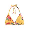 sunseeker triangel-bikinitop modern met een bloemmotief geel