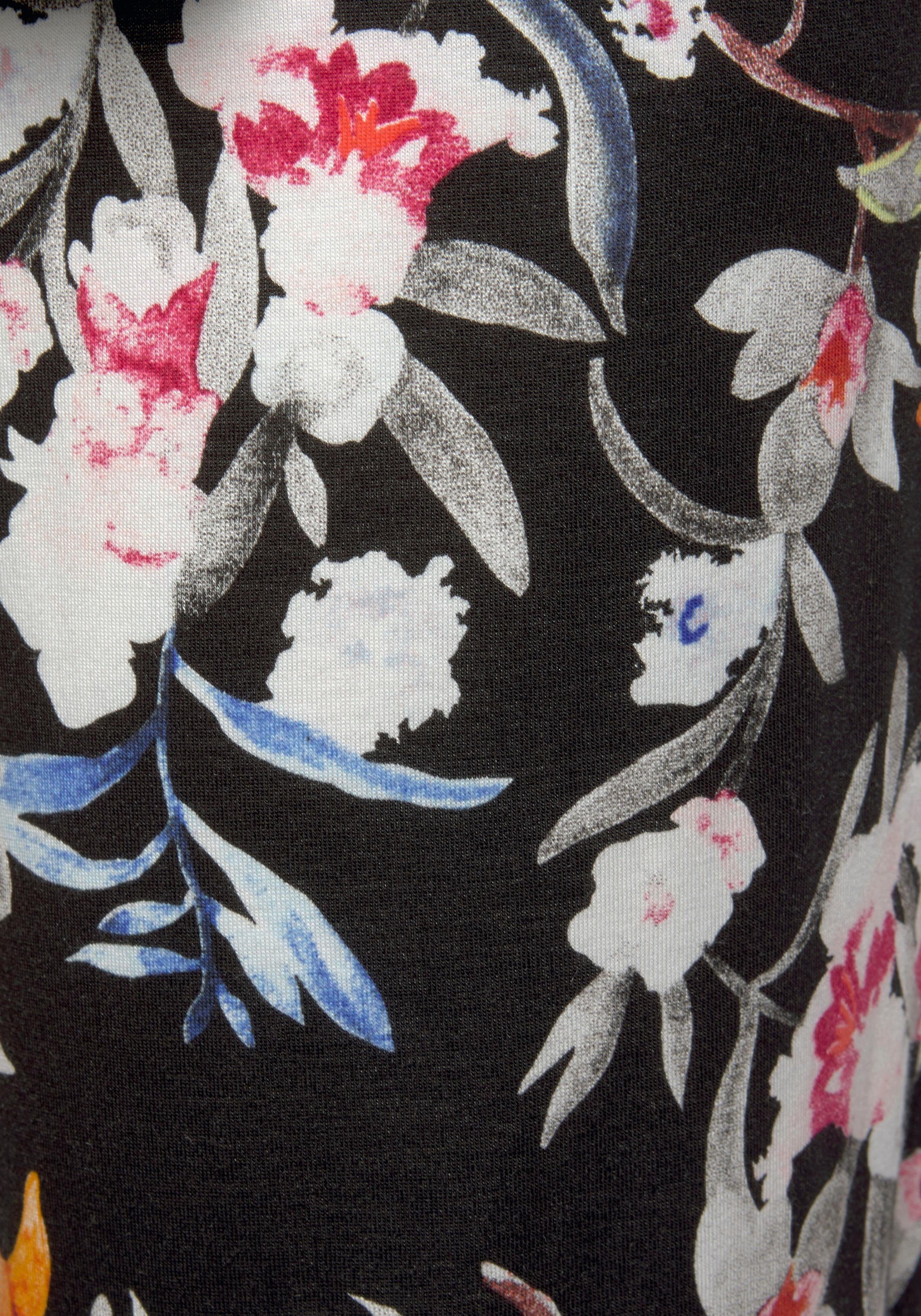 s.Oliver RED LABEL Beachwear Pyjama met bloemmotief (2-delig, 1 stuk)