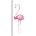 wall-art artprint op linnen kvilis - pink flamingo 01 roze
