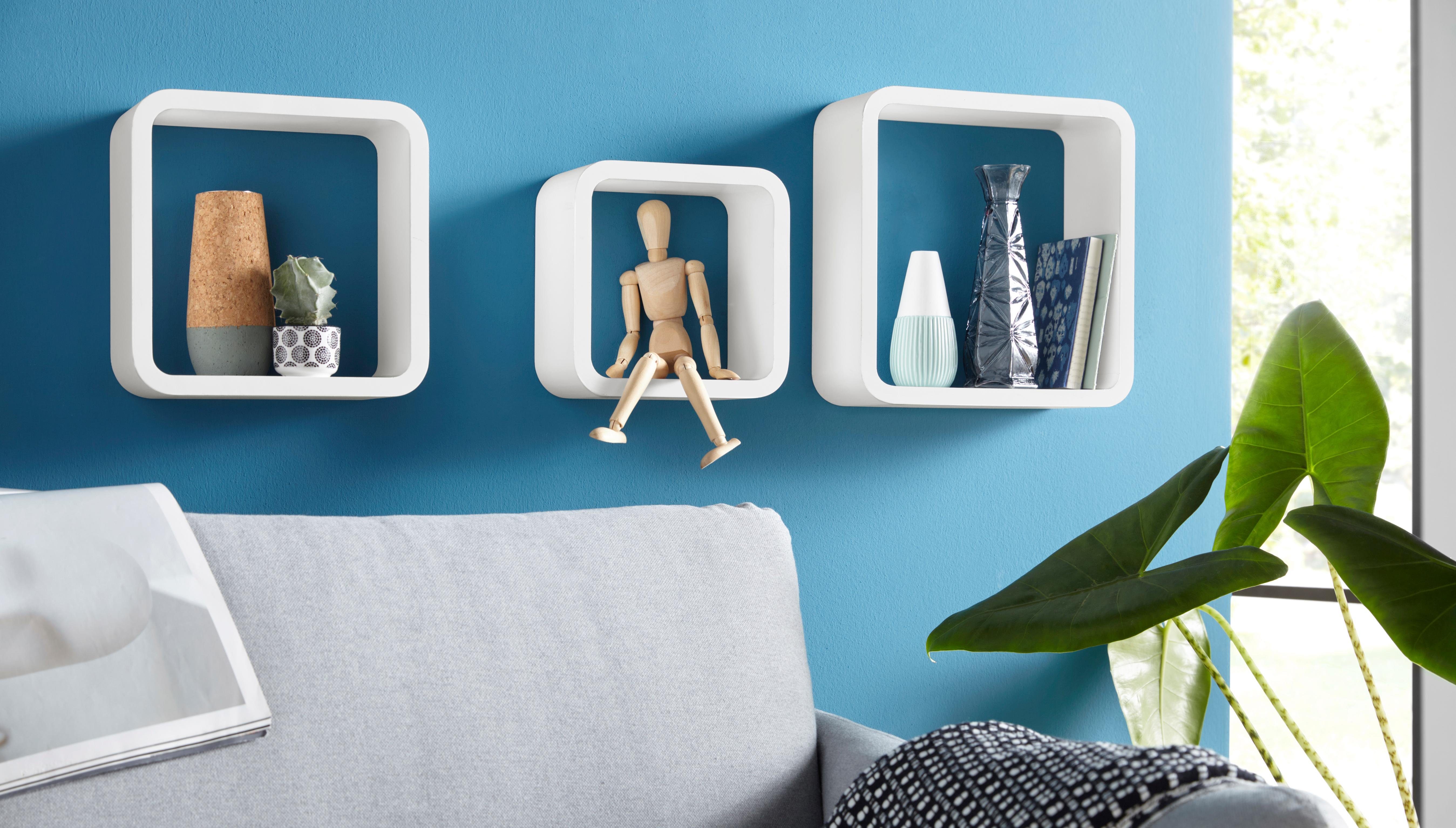 Home affaire Decoratief wandrek Decoratief rek, wanddecoratie, retro (set, 3-delig)