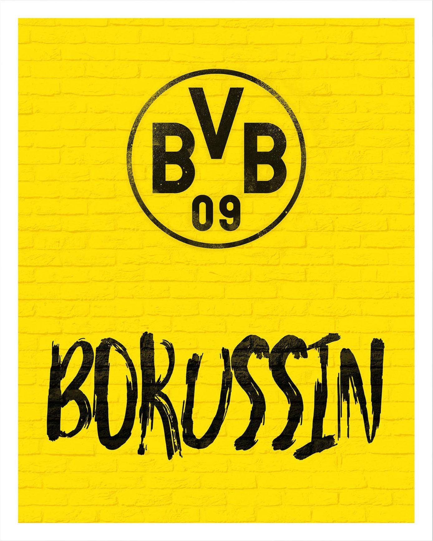 Wall-Art Poster Borussia Dortmund Borussin Poster, artprint, wandposter