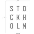 wall-art poster typografie stockholm poster, artprint, wandposter wit