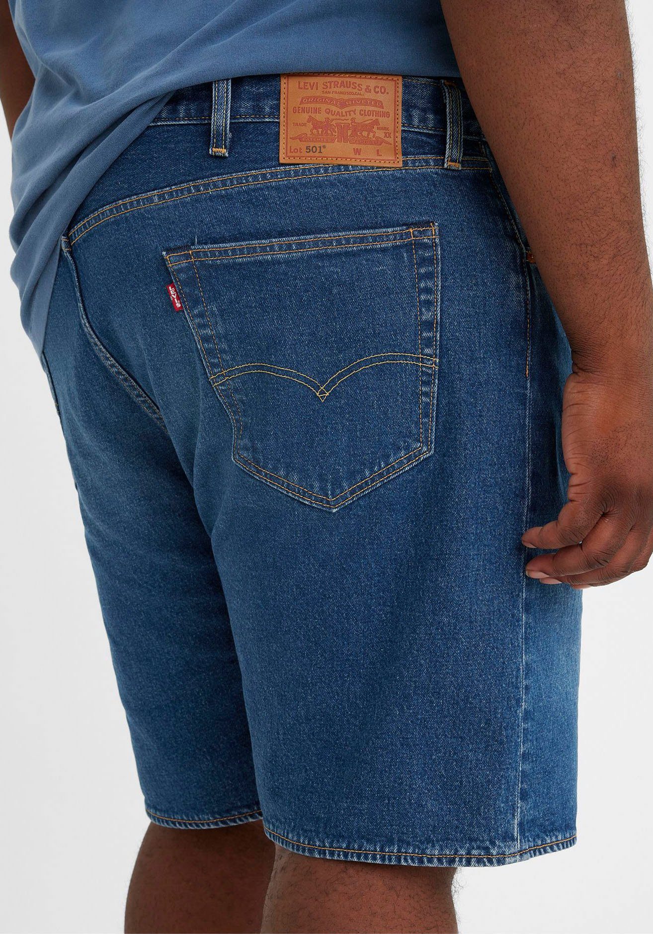 Levi's® Plus Jeansbermuda 501 HEMMED SHORTS met stretchaandeel