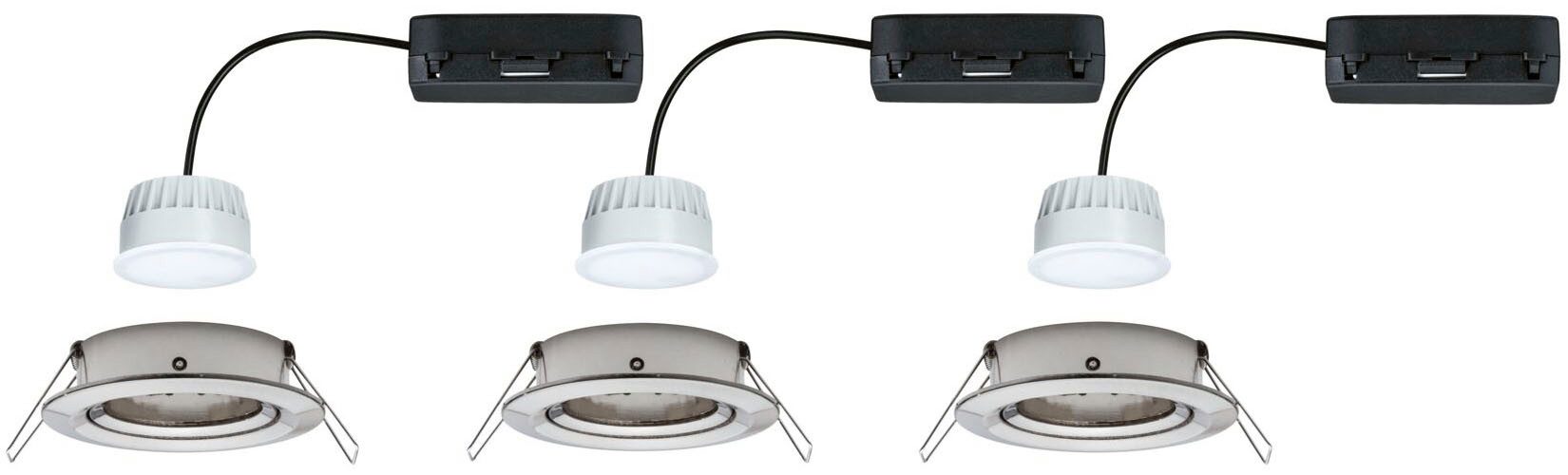 Paulmann Ledinbouwlamp LED inbouwlamp Nova Coin rond 84mm 50° Geheugenfunctie, kleurwisselaar, kleurregeling, dimmer, smart home (3 stuks)