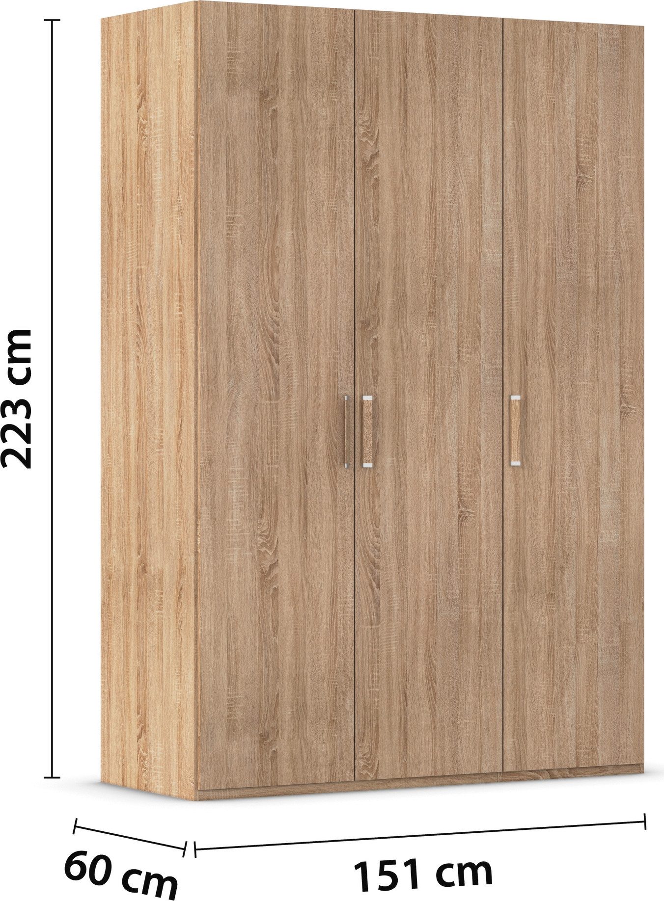rauch Draaideurkast Kledingkast Kast Garderobe Slaapkamerkast EVELYN in elegante stijl, veel opbergruimte 4 breedtes en 2 hoogtes made in germany