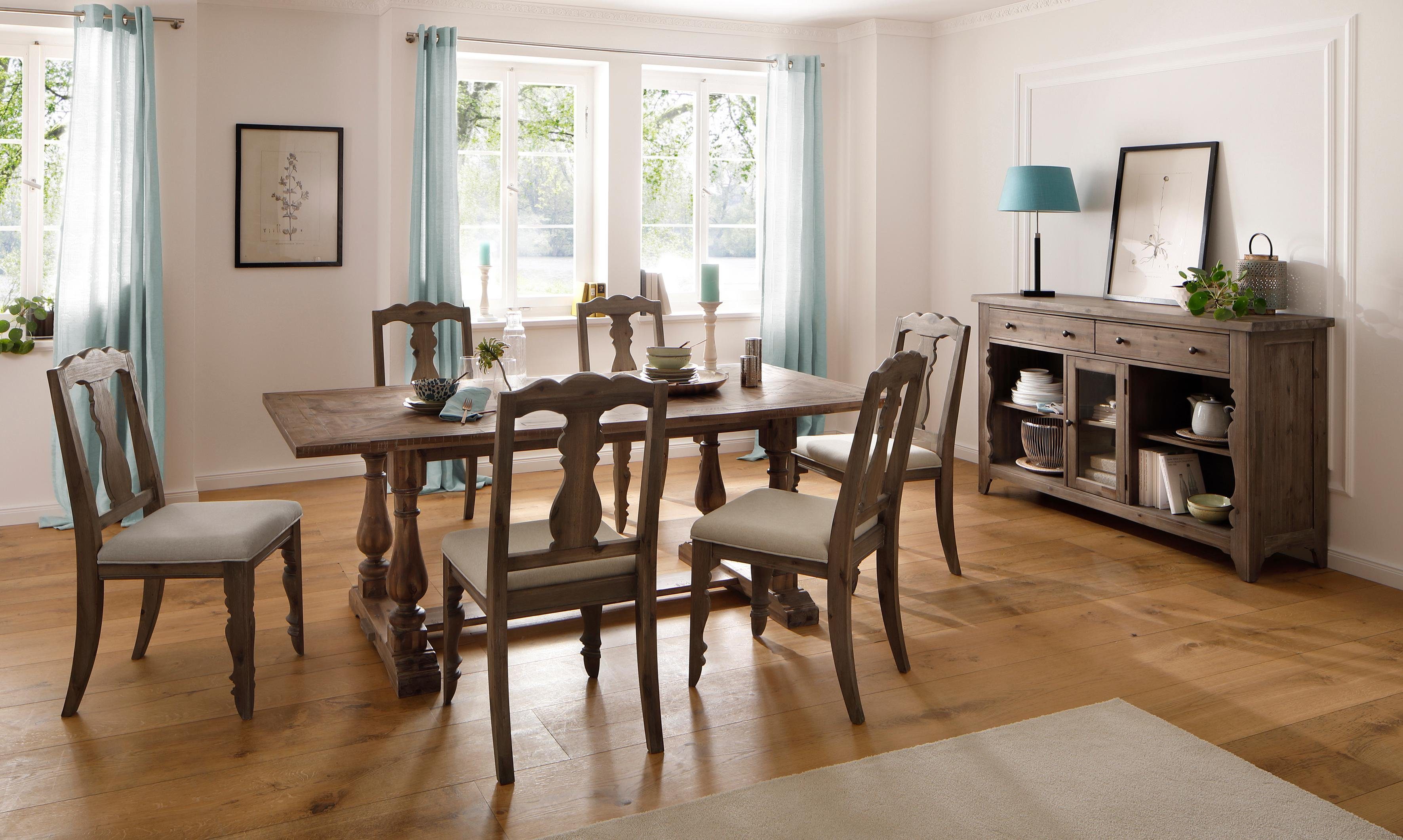 Home affaire Dressoir Magnolia Commode in rustieke flair, van massief acaciahout dressoirs beige