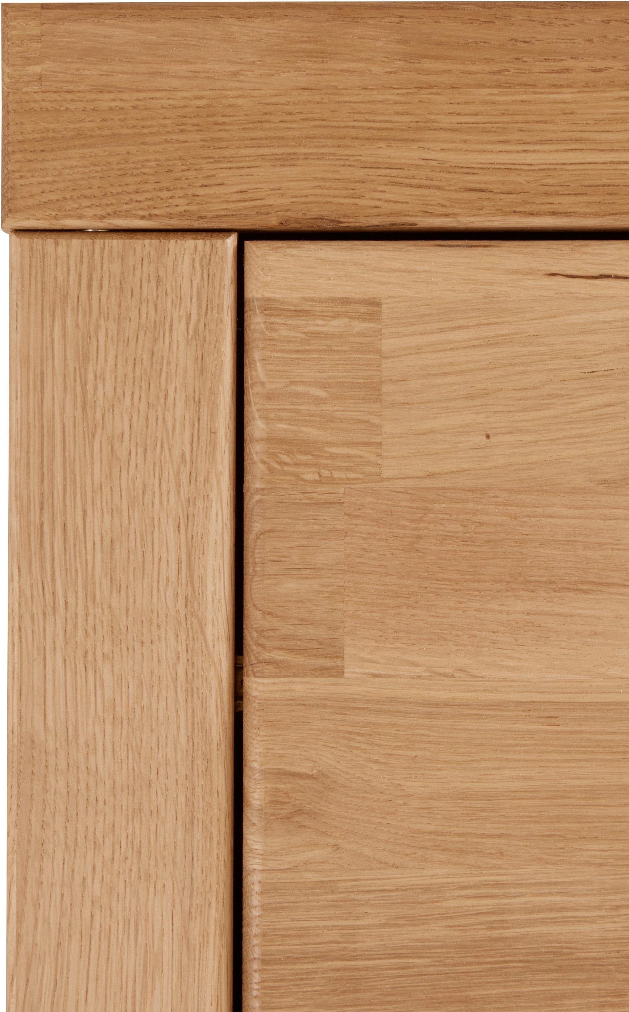 Home affaire Tv-meubel Ribe, 160cm breed, 55cm hoog Corpus houtmateriaal, glazen inzet van gehard glas, planken verstelbaar