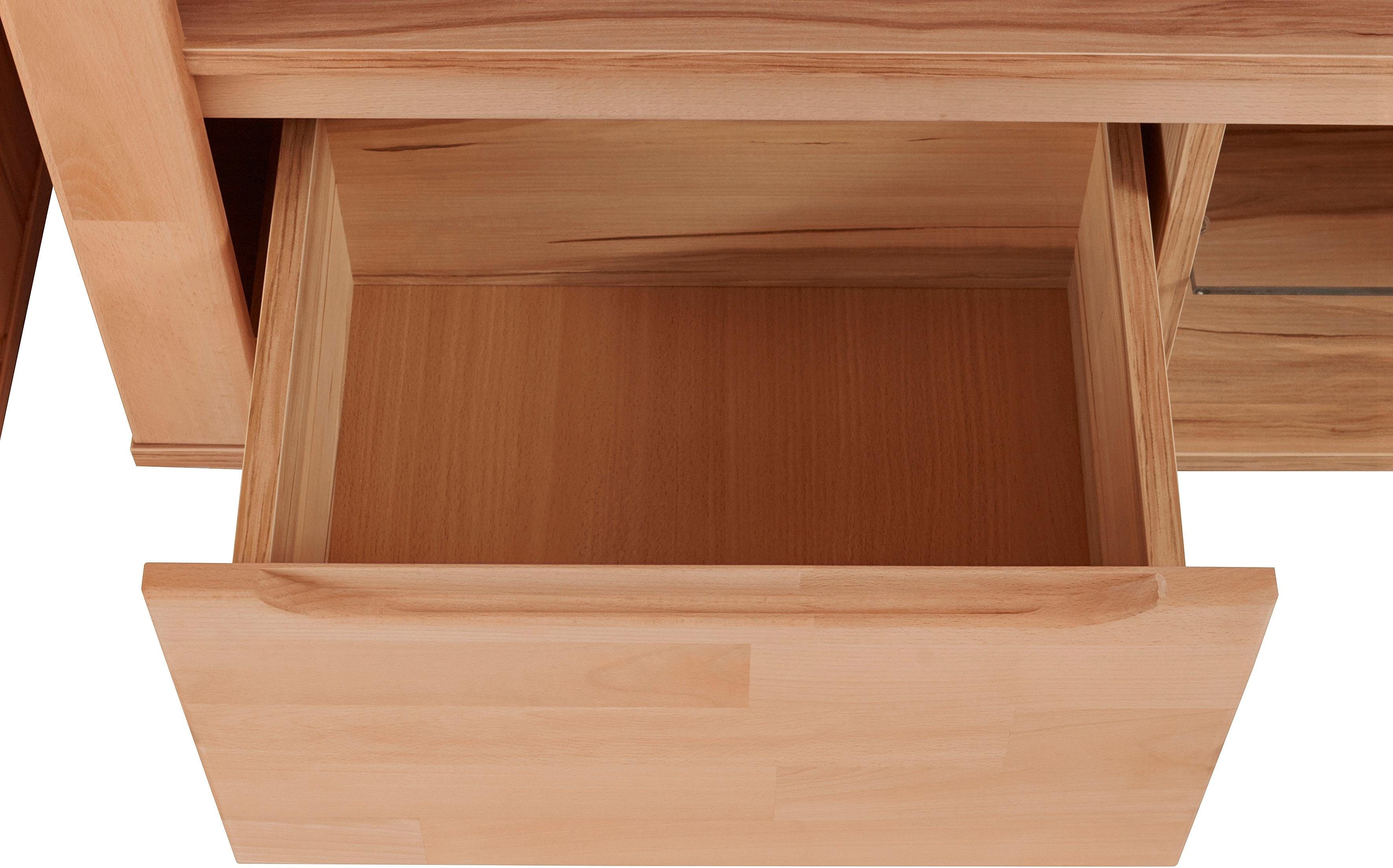 Home affaire Wandmeubel Denis gedeeltelijk massief hout (set, 4-delig)