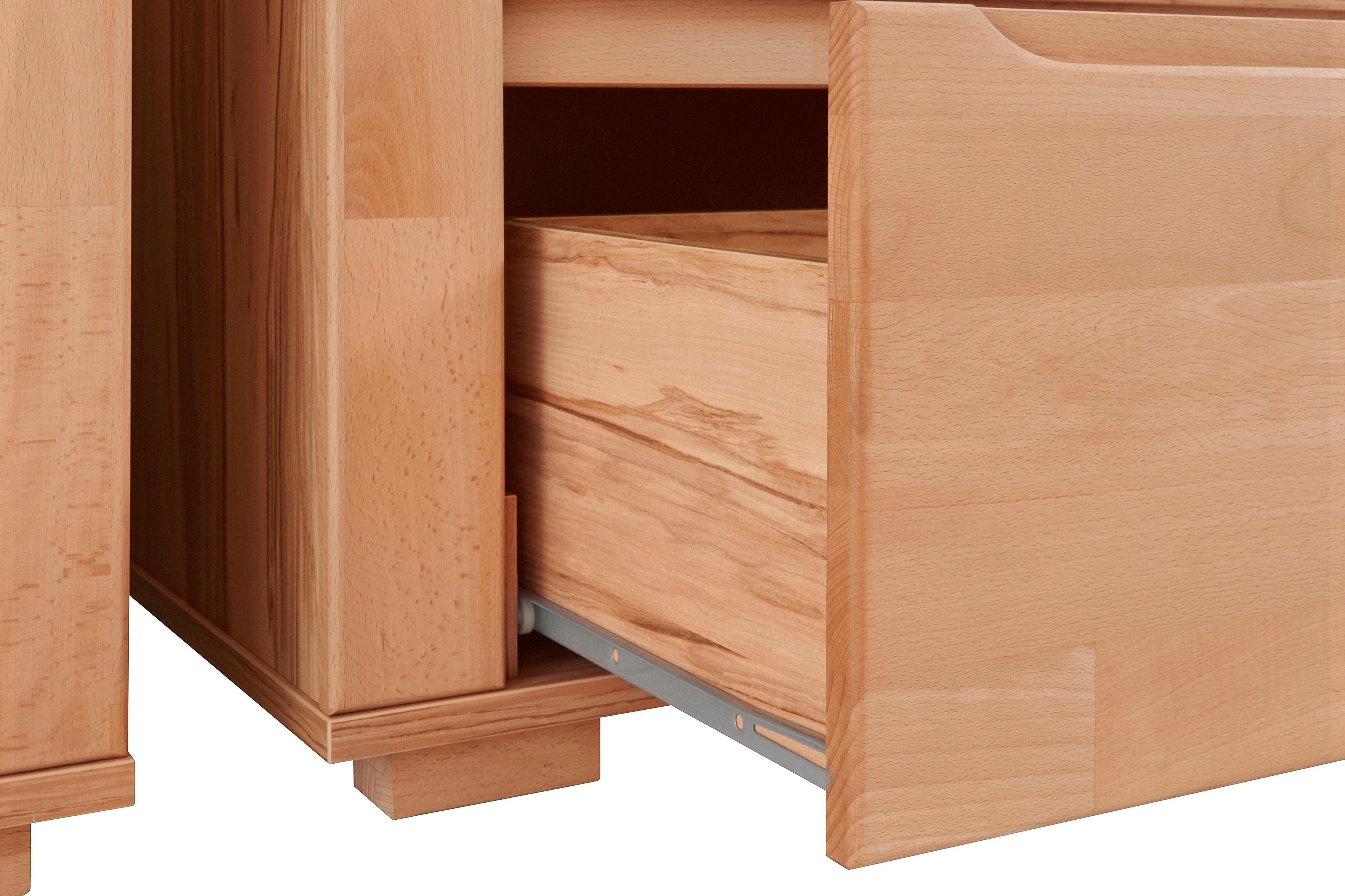 Home affaire Wandmeubel Denis gedeeltelijk massief hout (set, 4-delig)