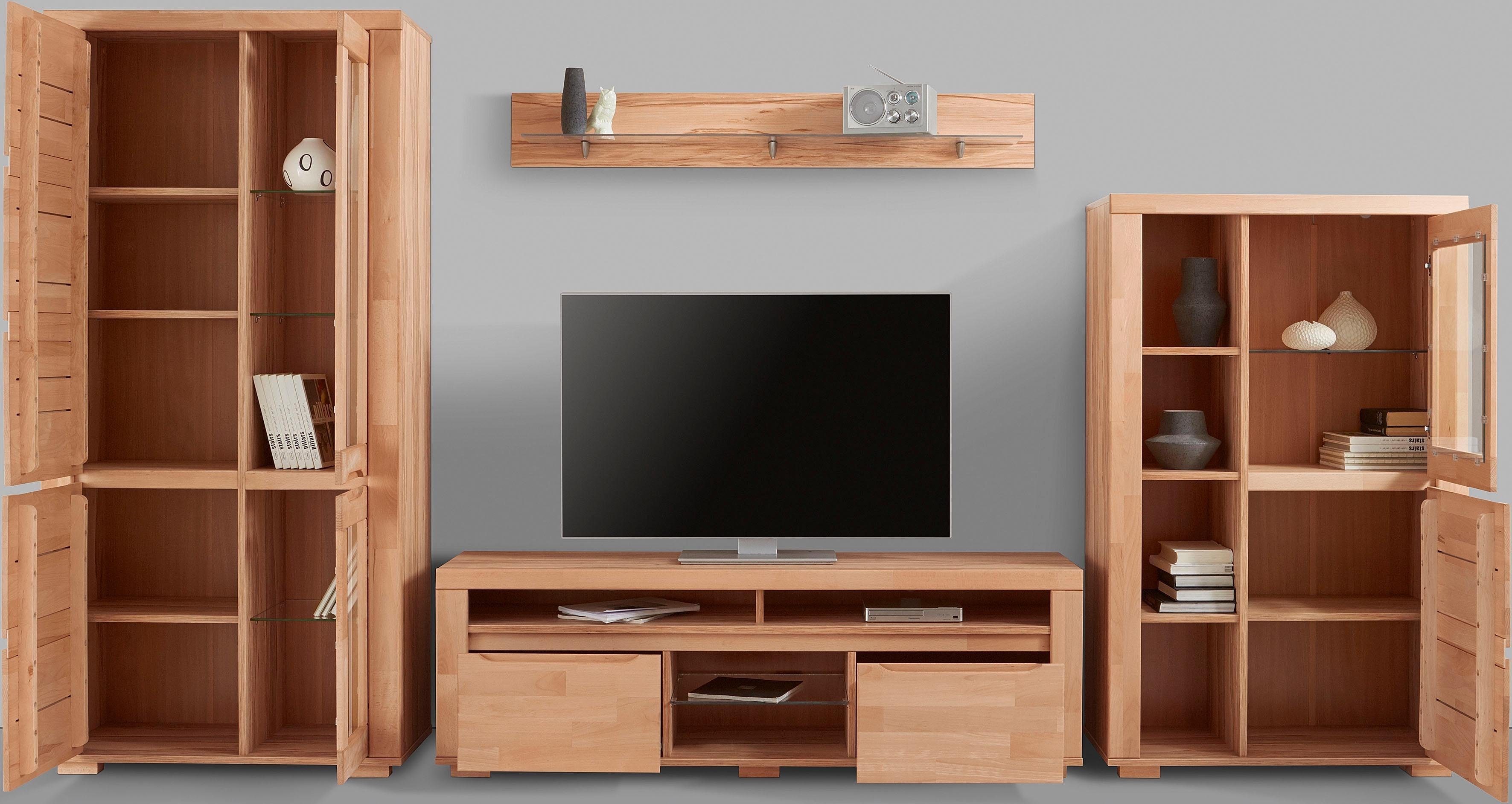 Home affaire Wandmeubel Denis gedeeltelijk massief hout (set, 4-delig)