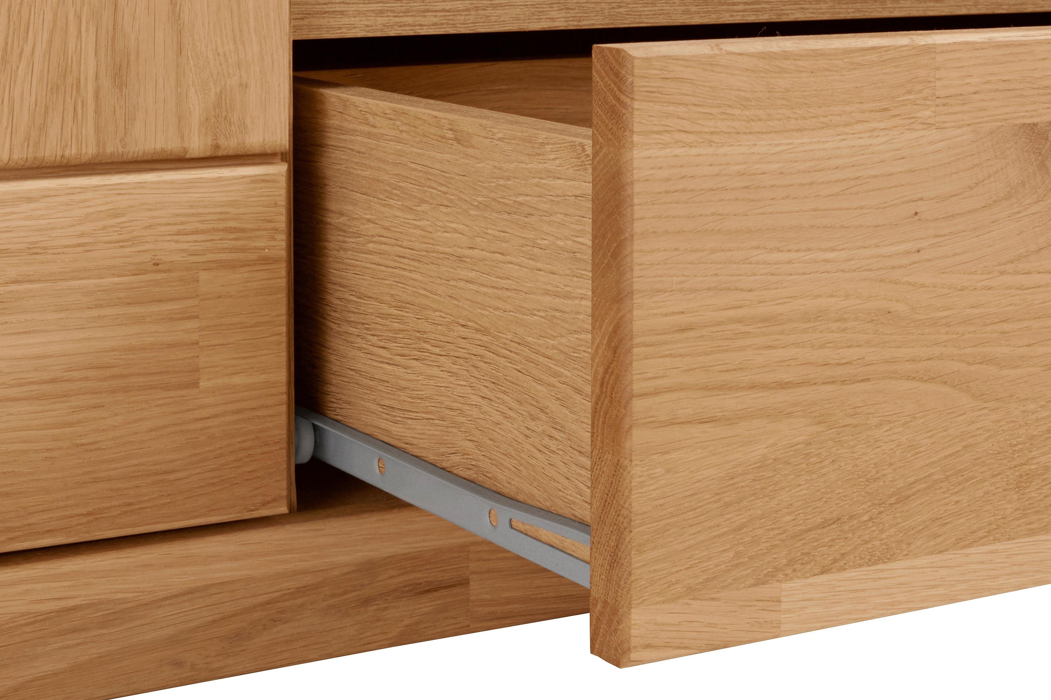 Home affaire Wandmeubel Ribe gedeeltelijk massief hout (set, 5-delig)